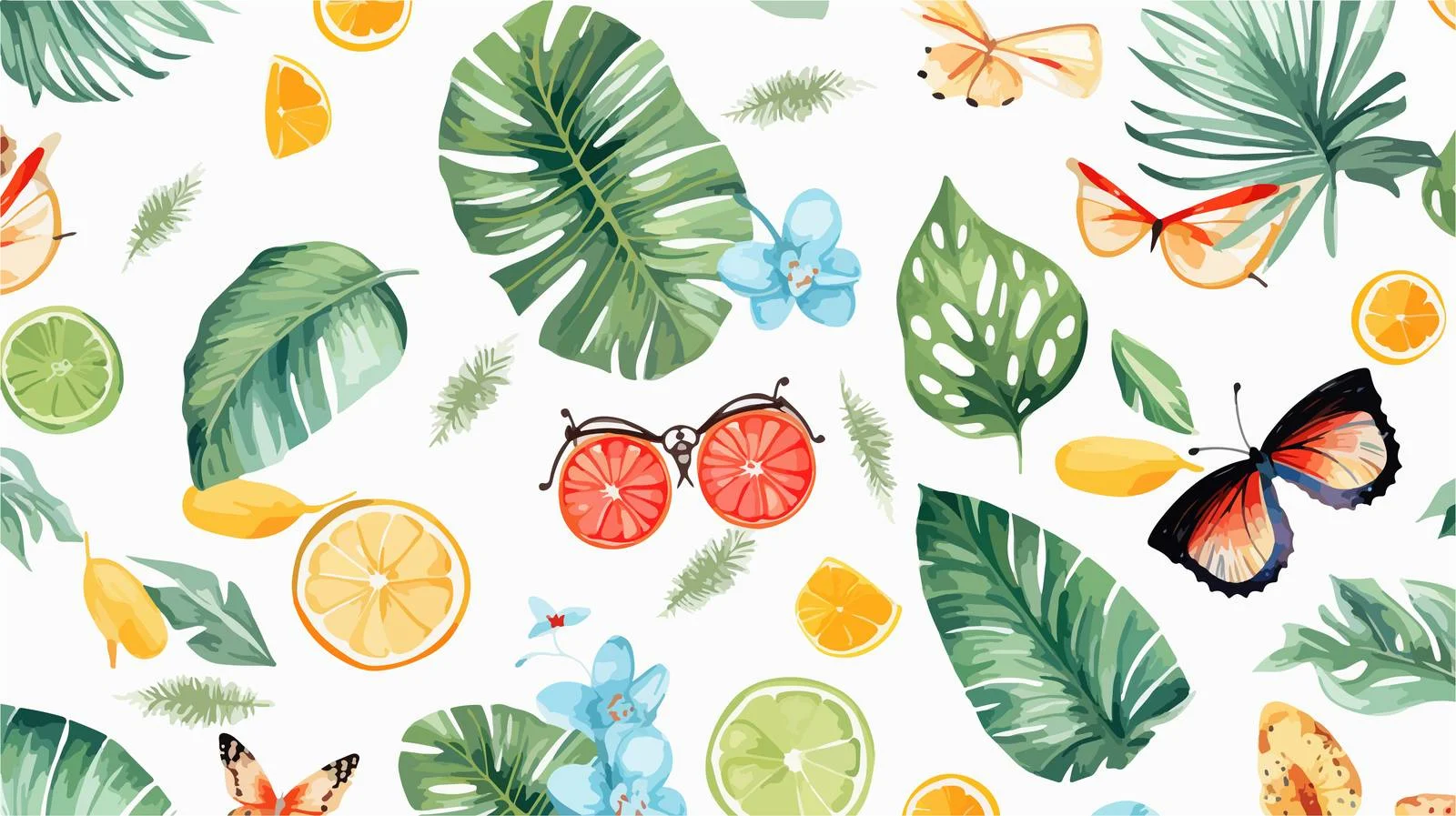Exotic Fruit Summer Seamless Pattern Design — free download from Dotvec