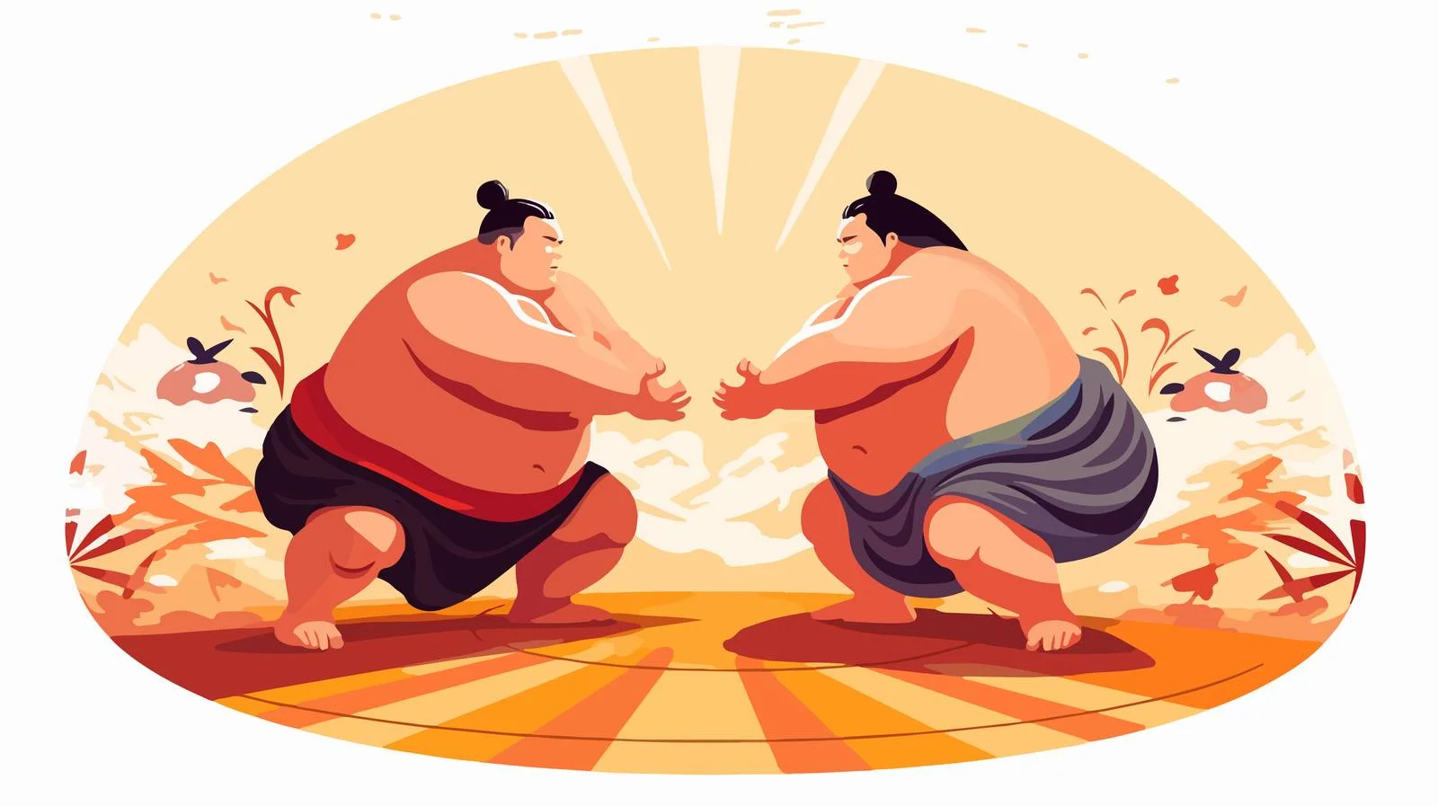 Traditional Sumo Wrestling Tournament in Japan — free download from Dotvec