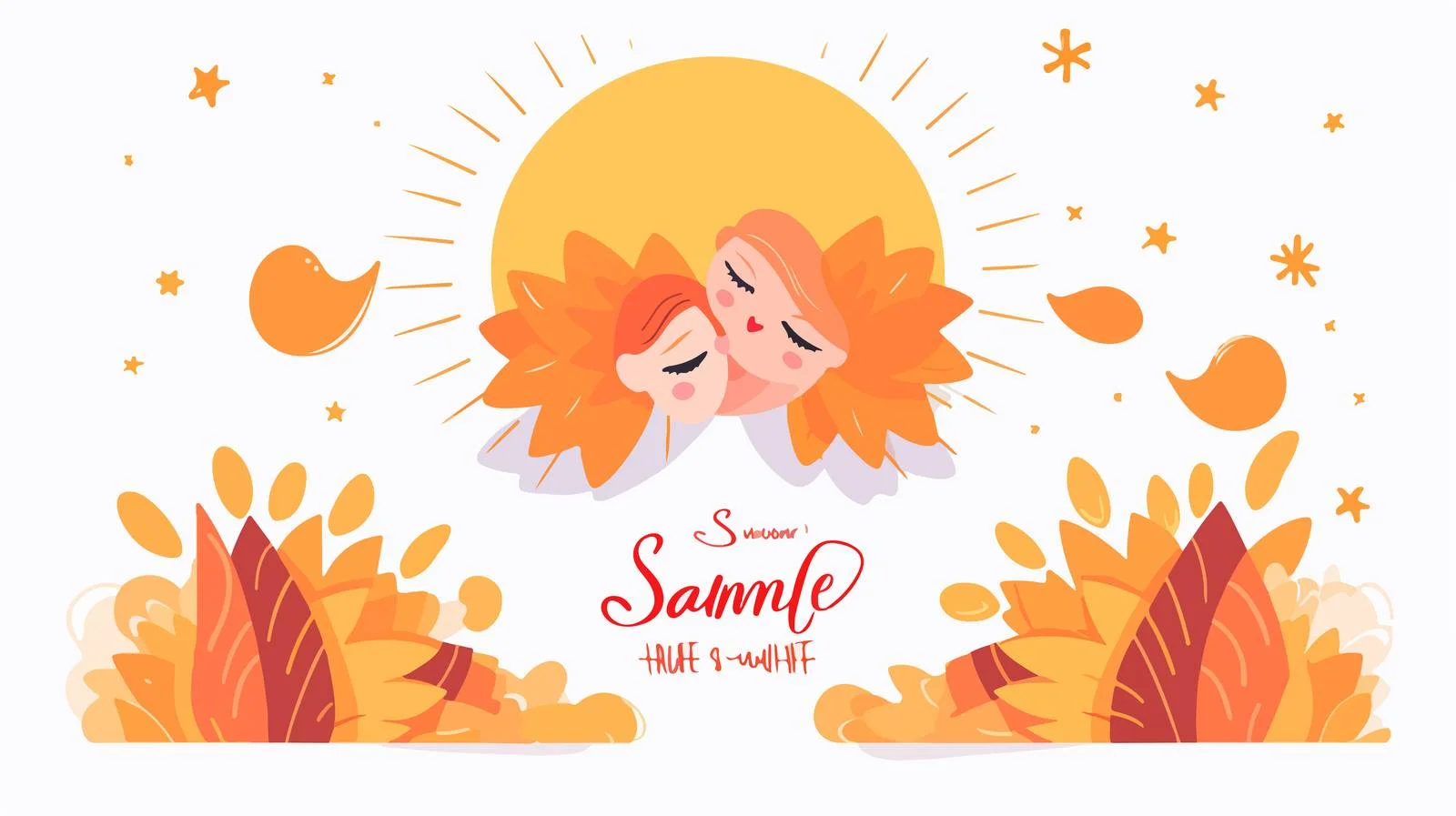 Sunlit romantic calligraphy for Valentine's Day — free download from Dotvec