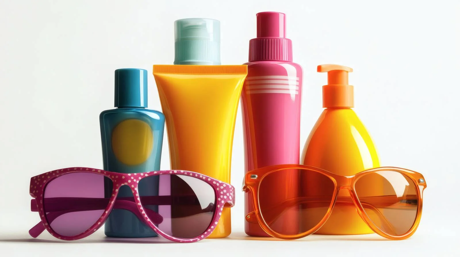 Sun Protection Essentials on White Background — free download from Dotvec