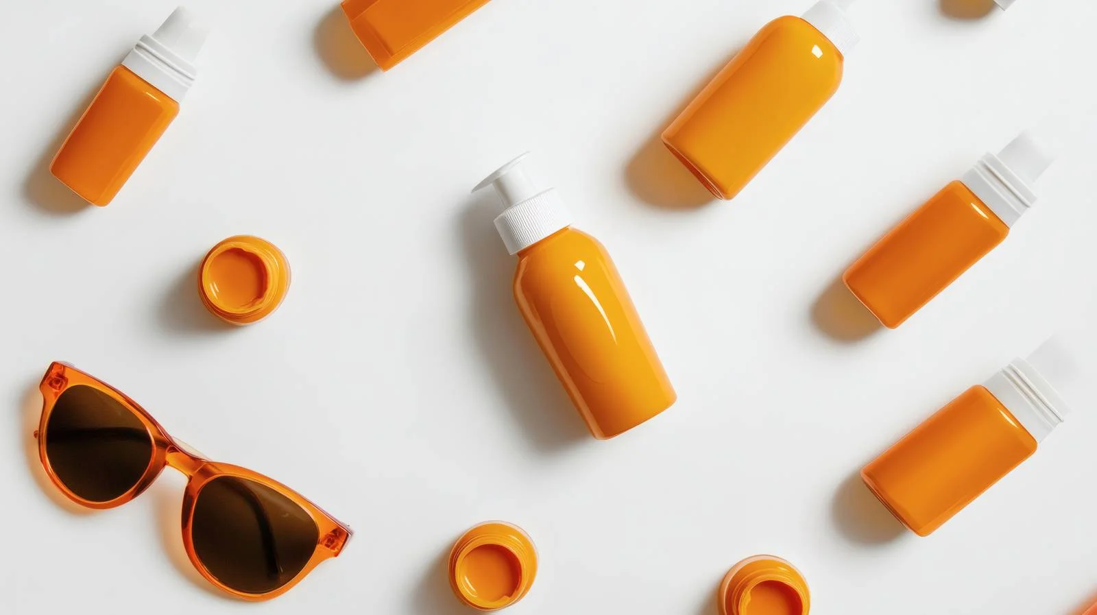 Sun protection items in white background — free download from Dotvec