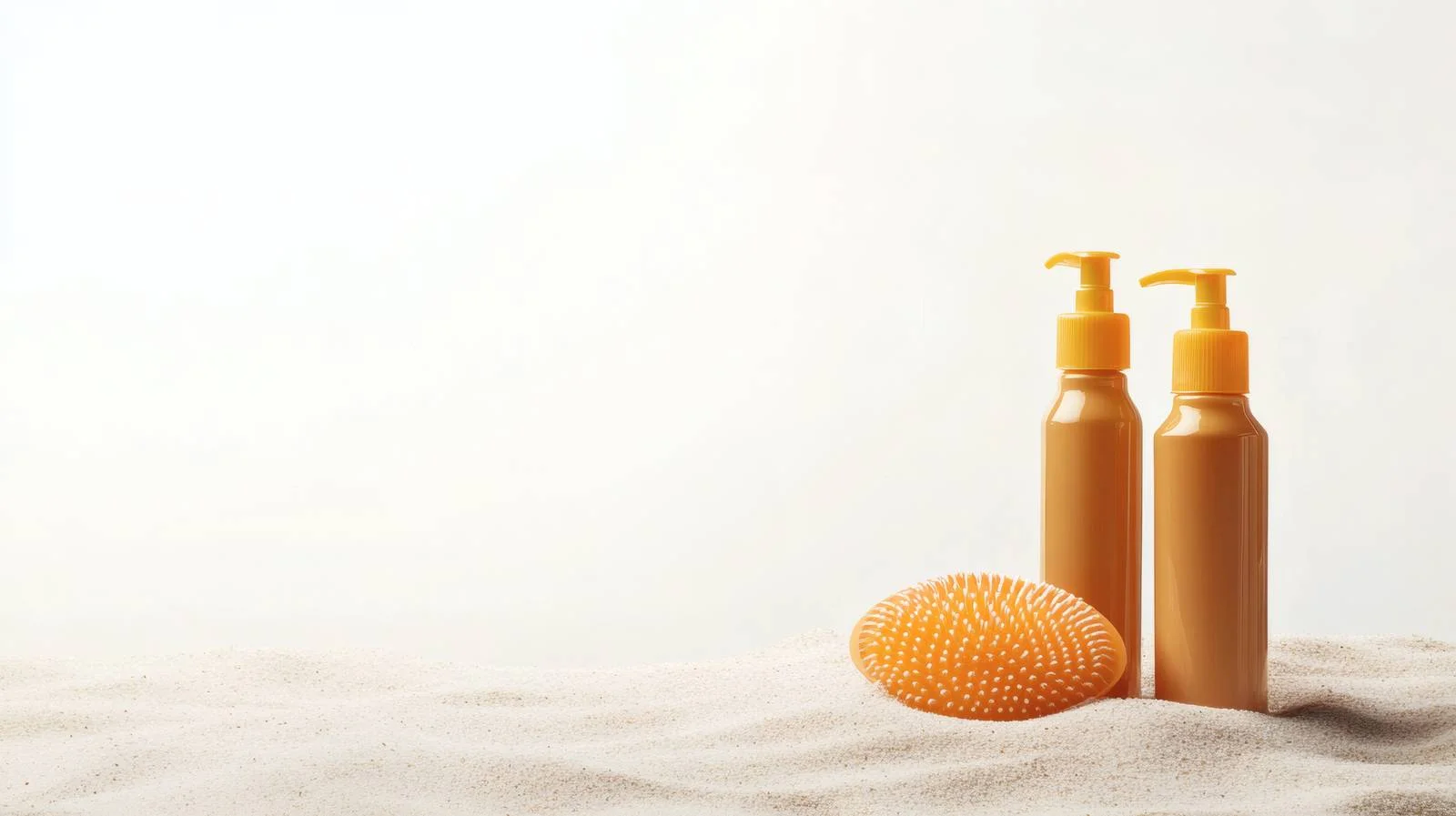 Sun Protection Bottles on Seaside Tranquility — free download from Dotvec