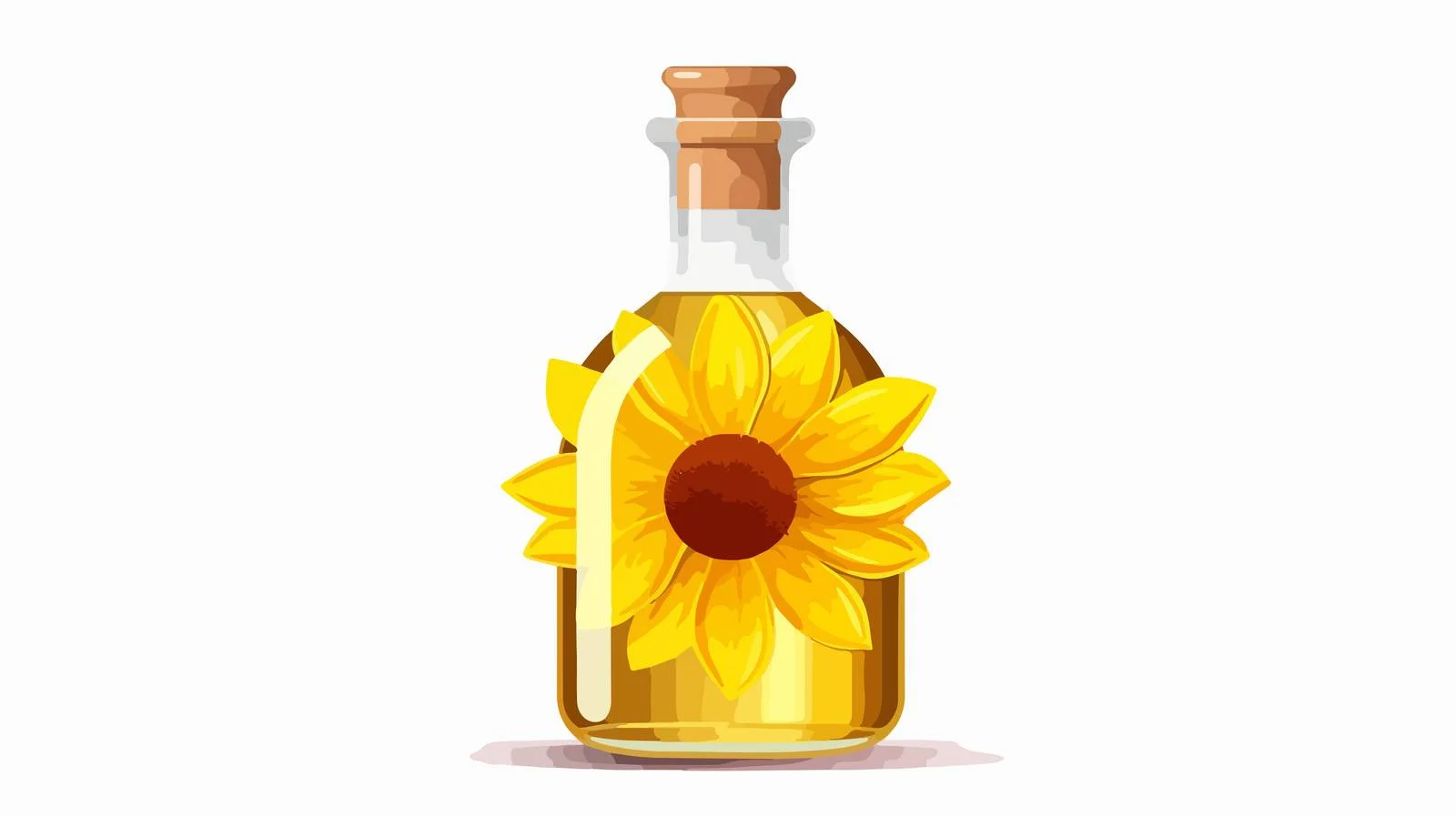 Premium Sunflower Oil Glass Bottle Packaging — free download from Dotvec