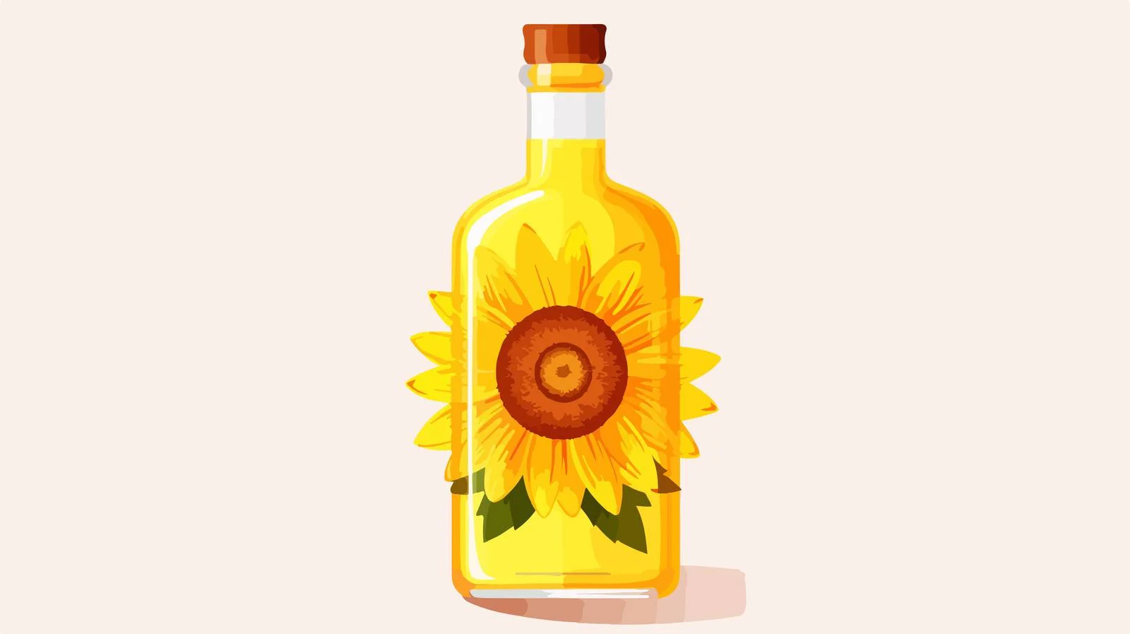 Premium Sunflower Oil in Glass Packaging — free download from Dotvec