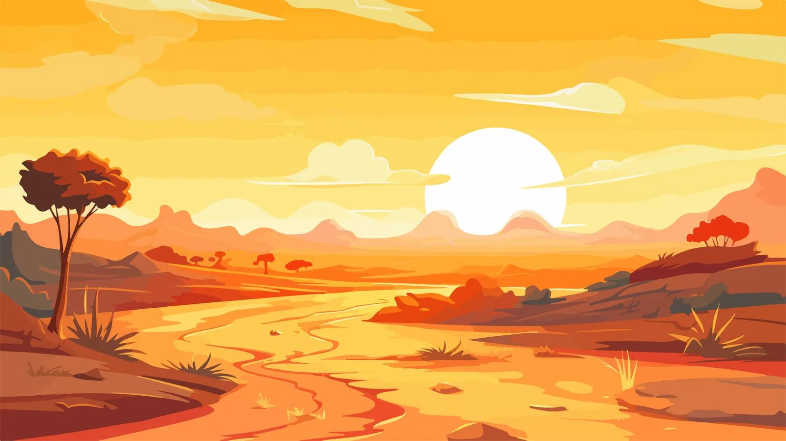 Cartoon Sunlight Background Illustration — free download from Dotvec