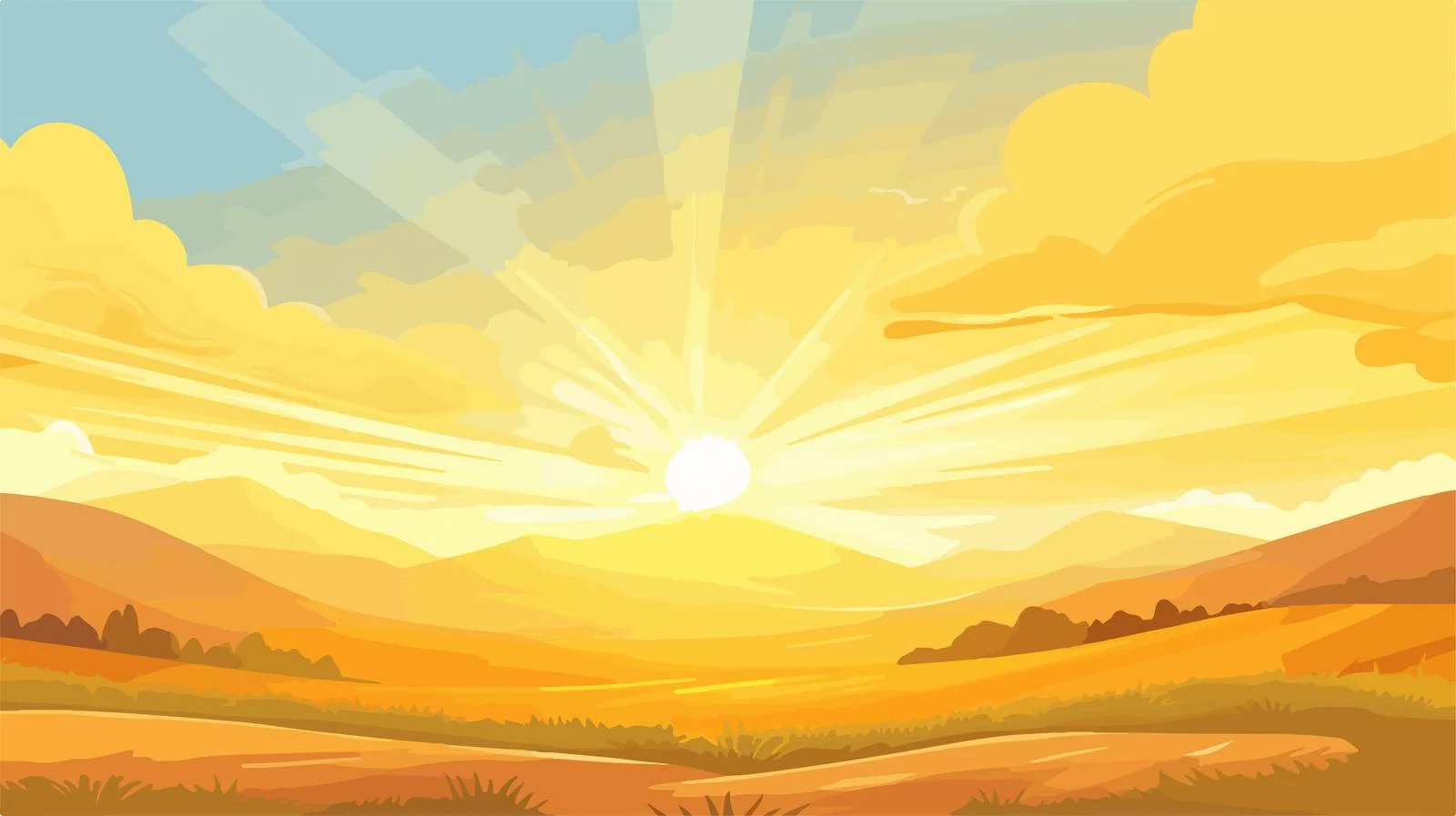 Cartoon Sunlight Background Illustration — free download from Dotvec