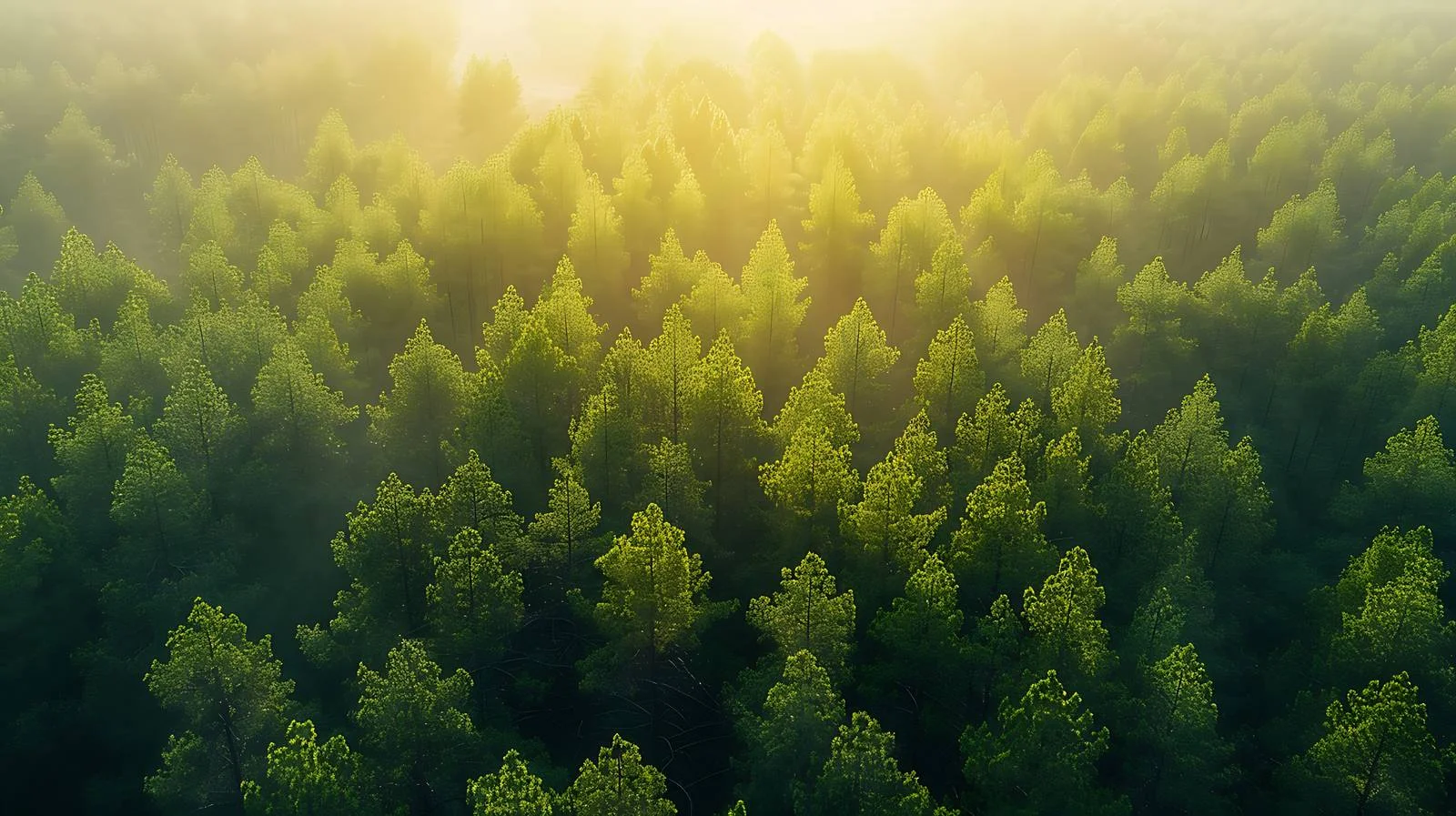 Tranquil Morning Over Verdant Forest Canopy — free download from Dotvec