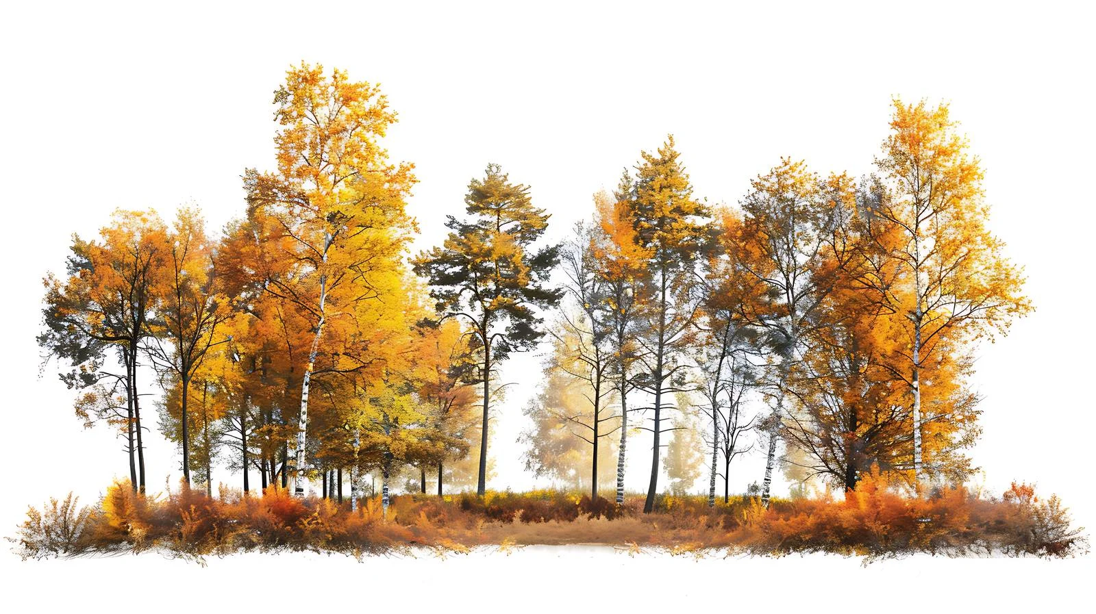 Autumn Forest Tranquility Sunlight Clearing — free download from Dotvec