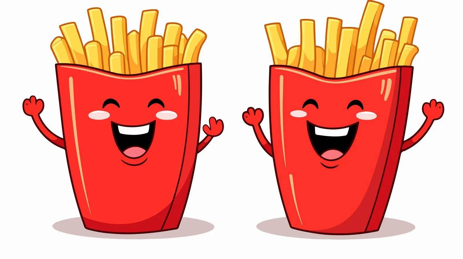 Cool French Fries Cartoon Character Illustration — free download from Dotvec