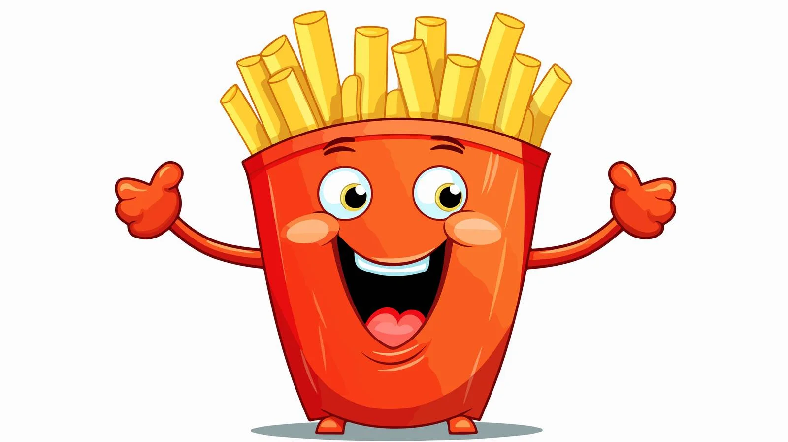 Cool French Fries Cartoon Character — free download from Dotvec