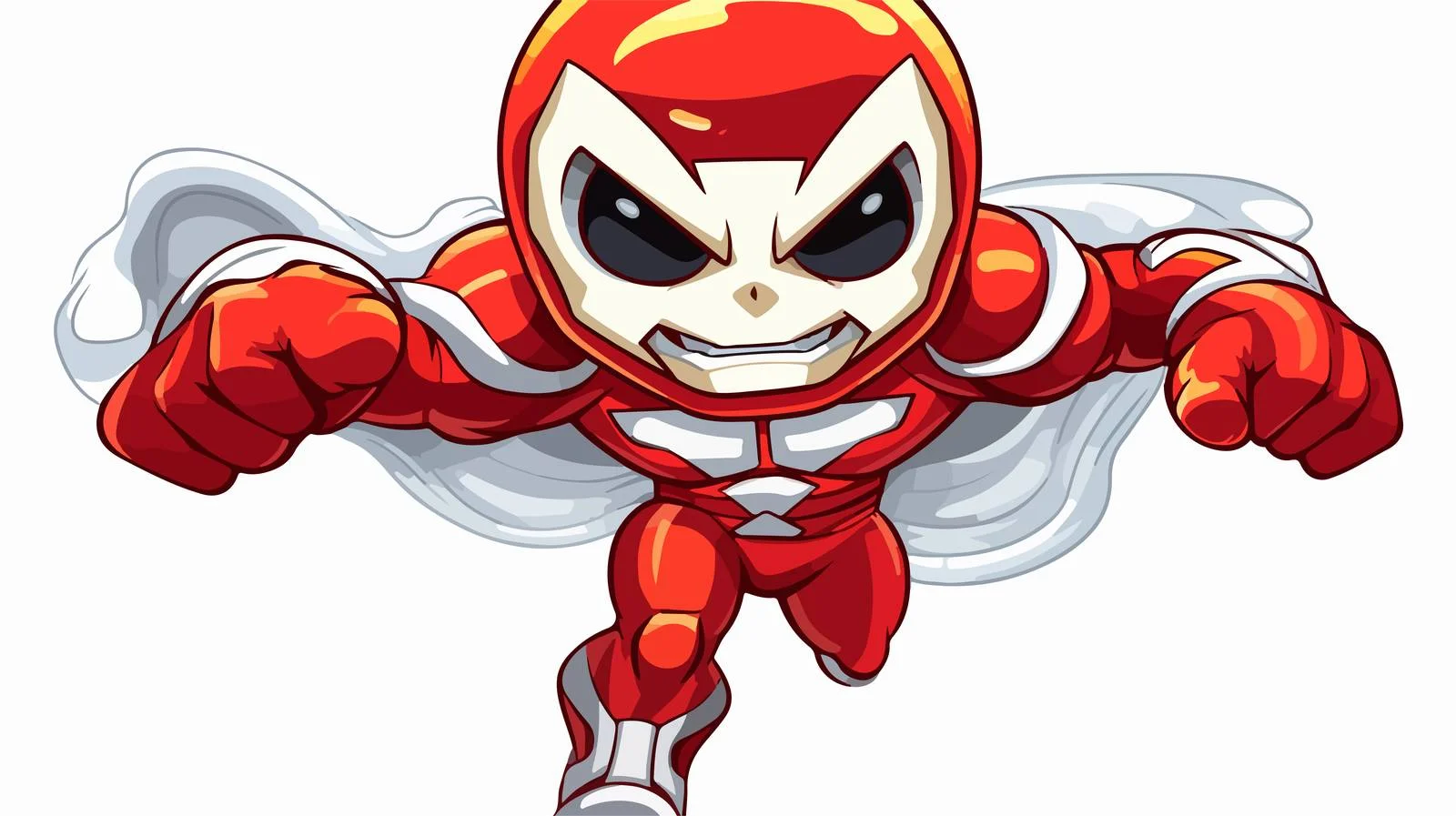 Cartoon Superhero Bone Mascot Illustration — free download from Dotvec