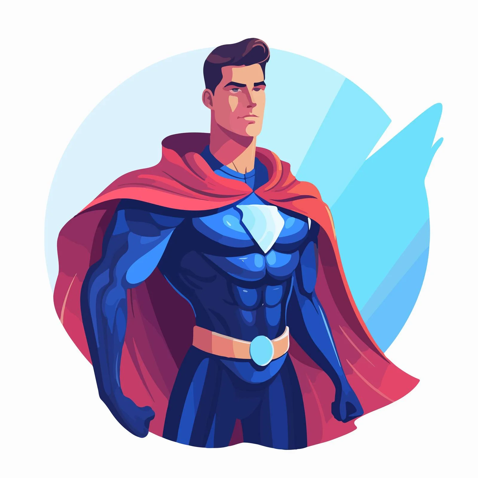 Muscular Superhero in Form-Fitting Outfit — free download from Dotvec