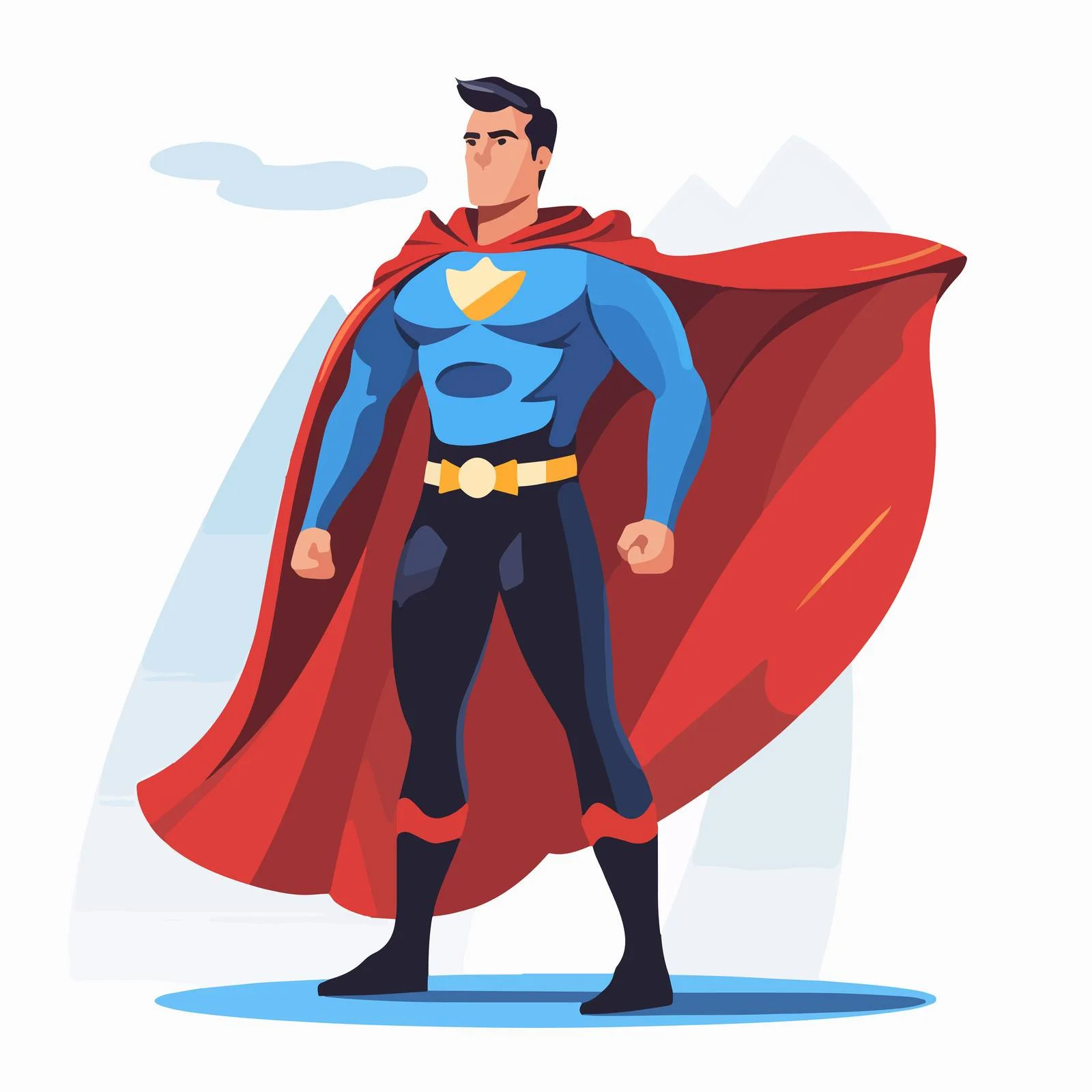 Muscular Superhero Man in Urban Costume — free download from Dotvec