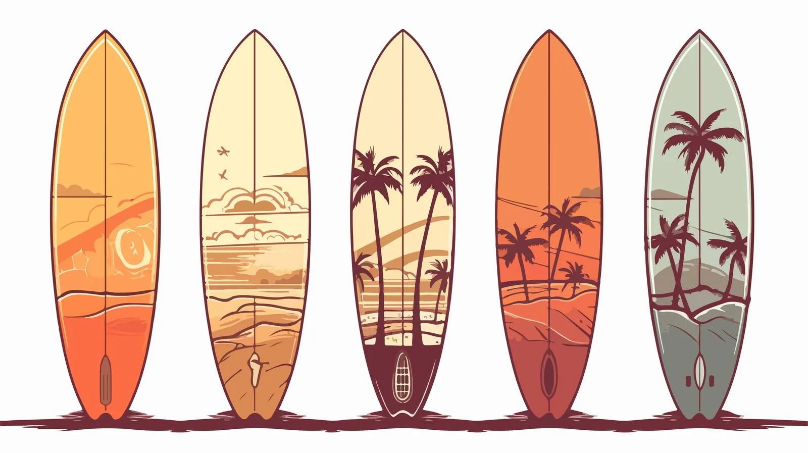Beach Elements Vector Illustration — free download from Dotvec