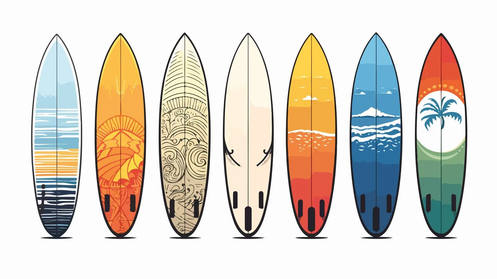 Beach Scene Vector Illustration — free download from Dotvec