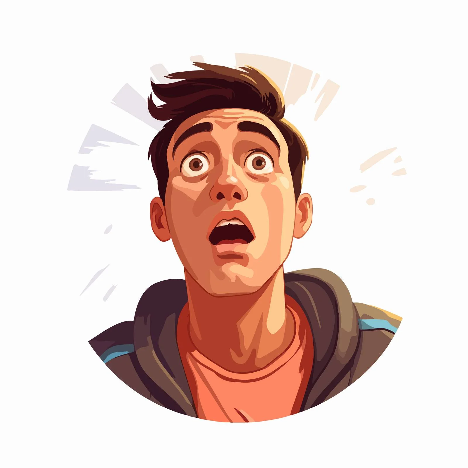 Man in awe gazes upwards joyfully — free download from Dotvec