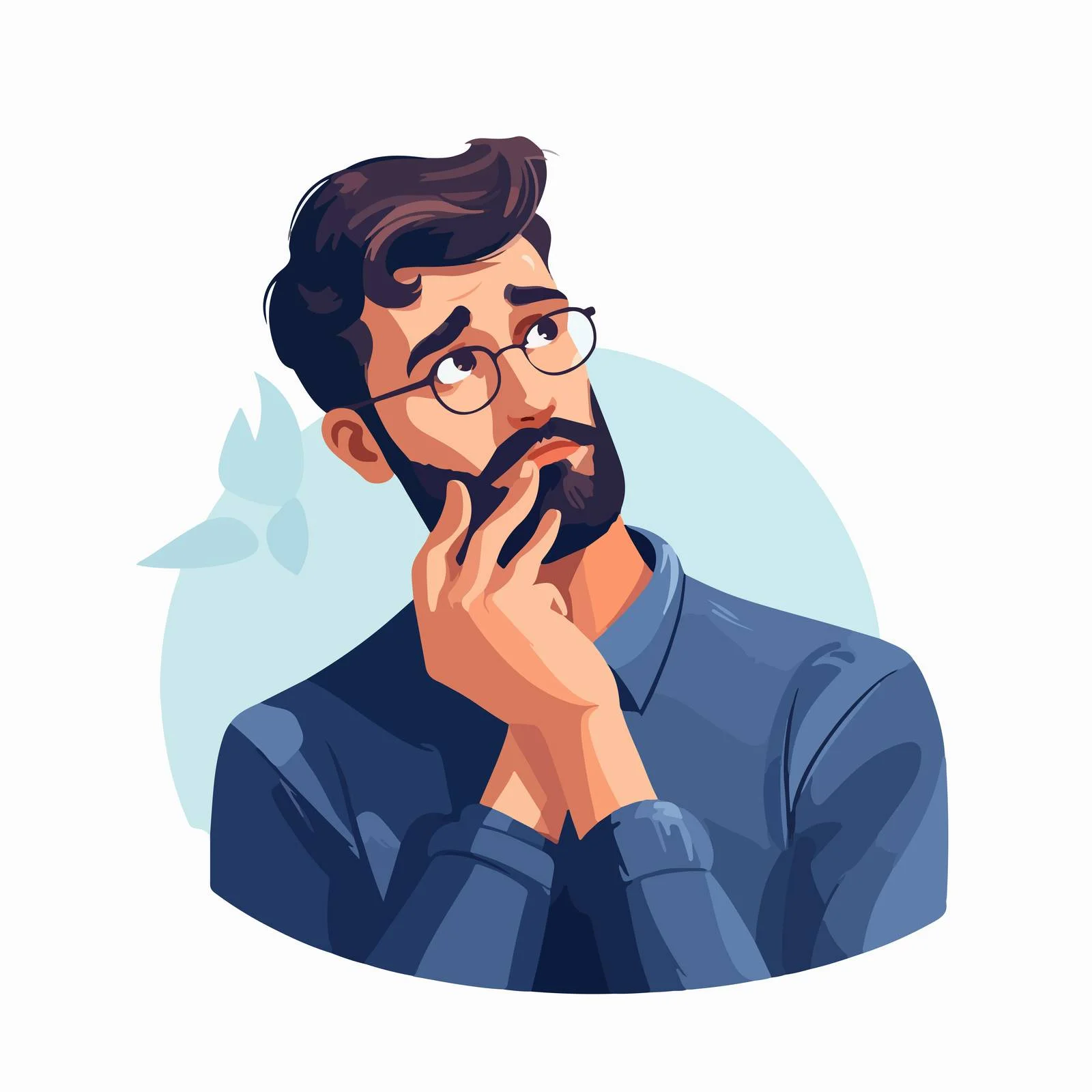 Serious man showing skeptical facial expressions — free download from Dotvec