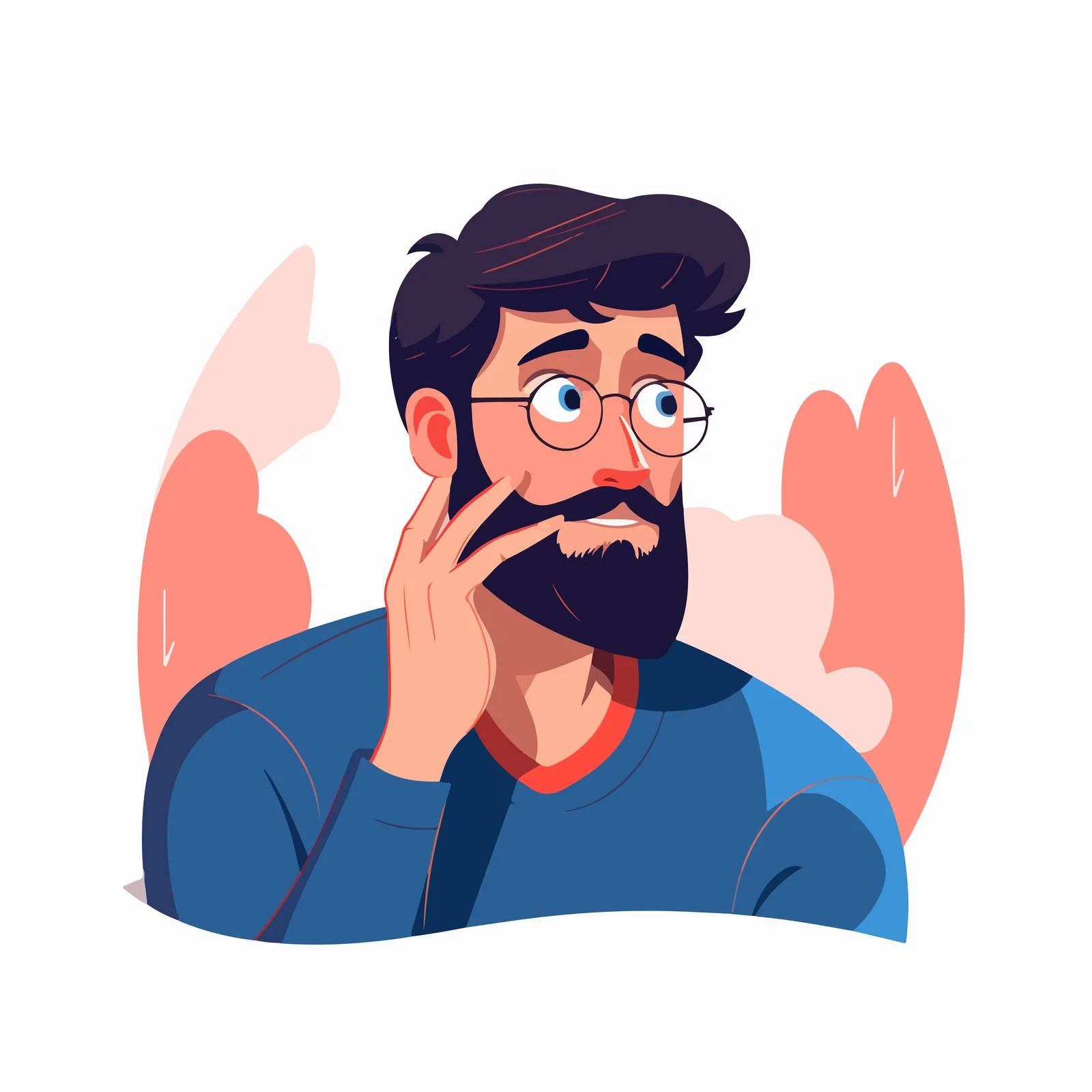 Mistrustful Man with Serious Expression — free download from Dotvec