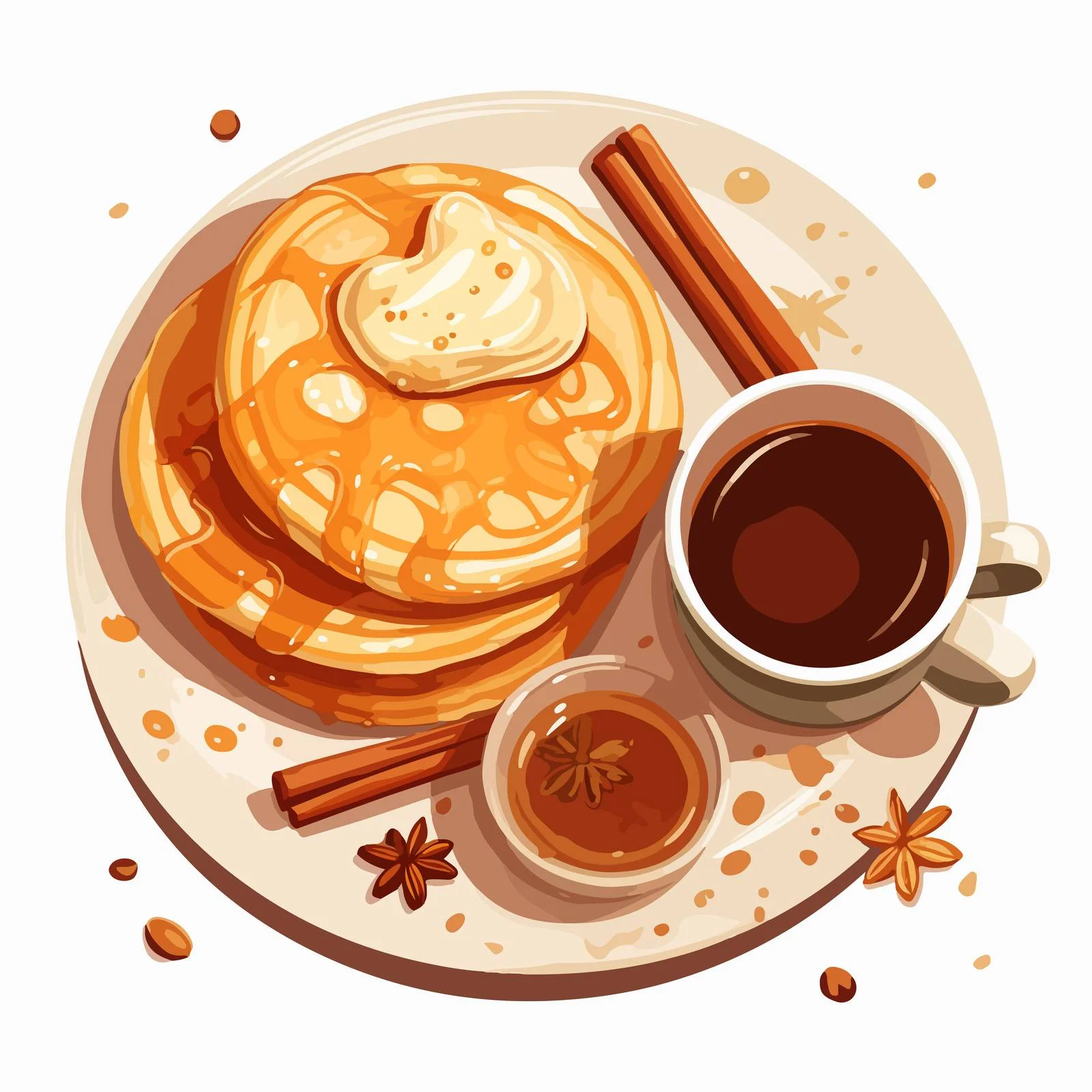 Delectable Pancake Stack for Brunch Delight — free download from Dotvec