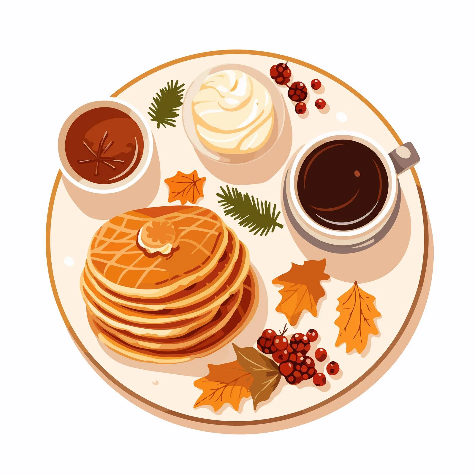 Delicious Pancakes for Brunch — free download from Dotvec