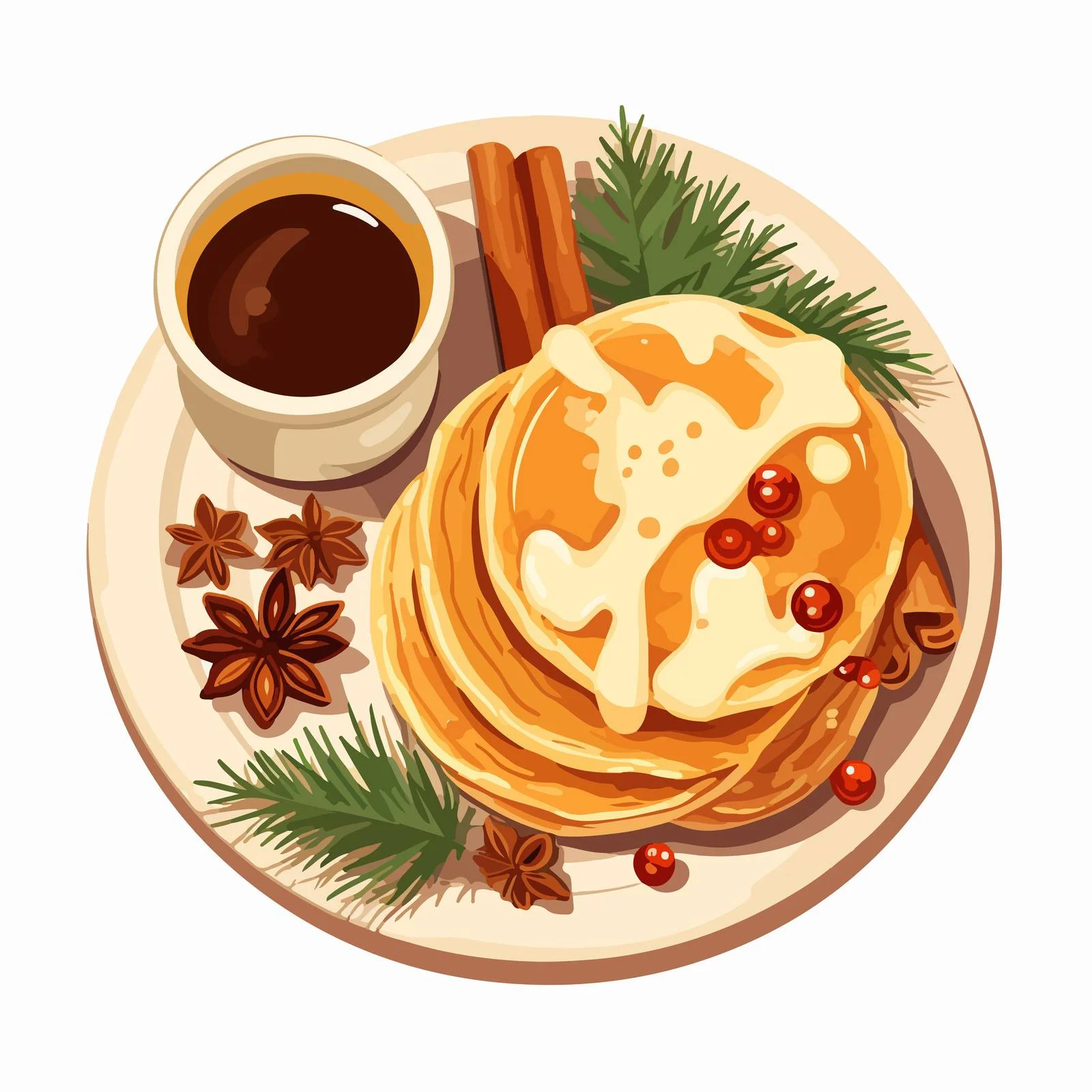 Scrumptious Pancakes from Above — free download from Dotvec