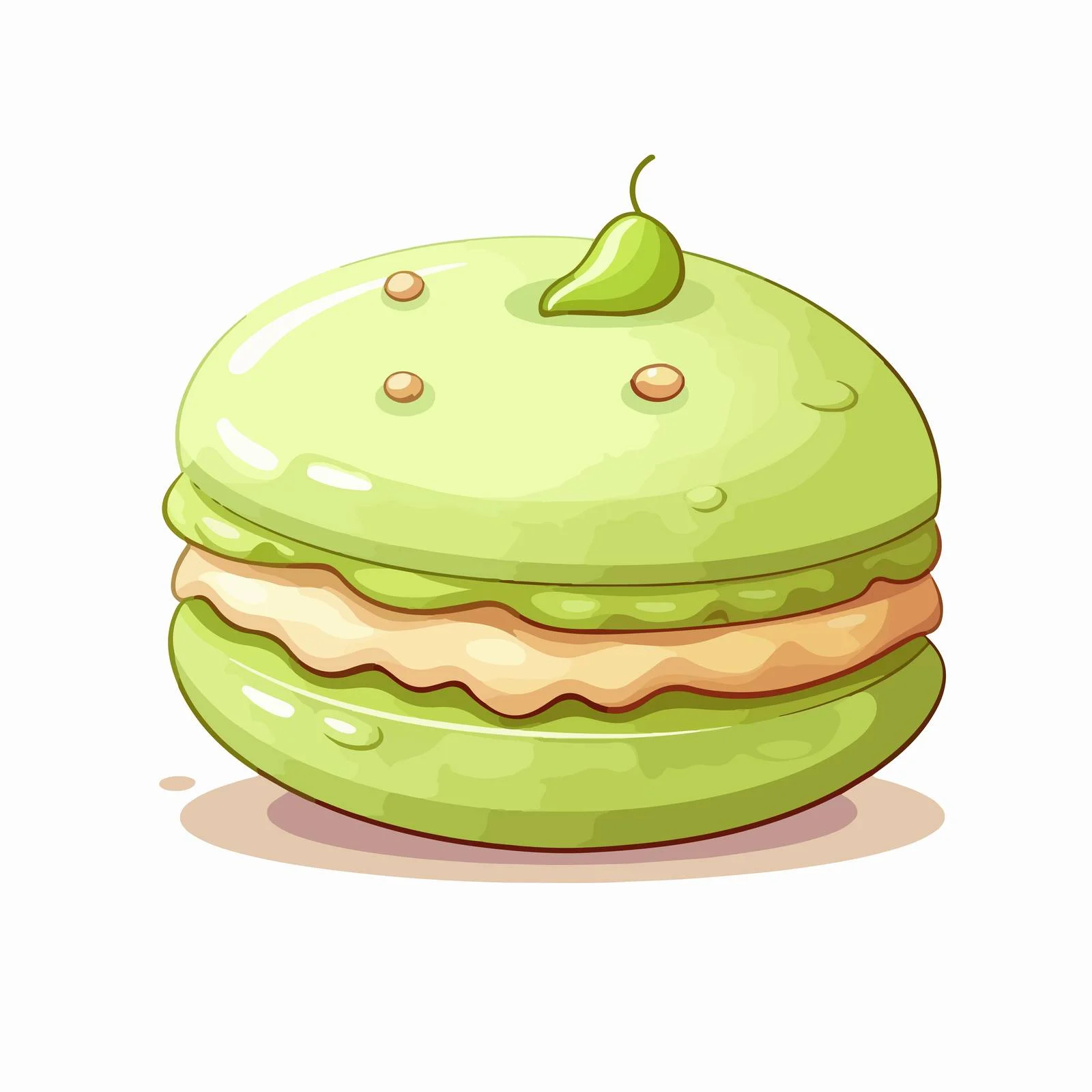 Adorable Sleeping Macaroon With Playful Expression — free download from Dotvec