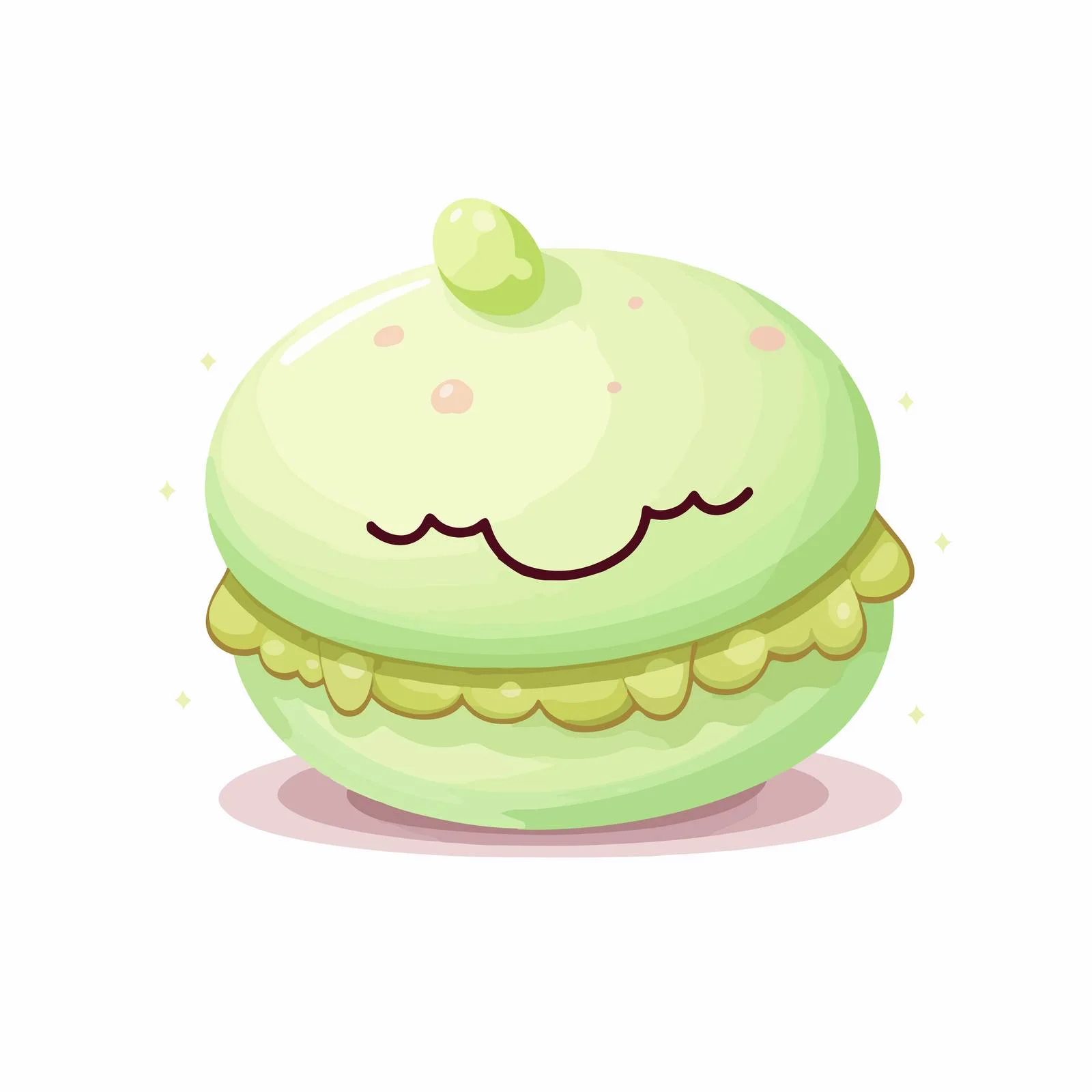 Sleeping Macaroon with Playful Expression — free download from Dotvec