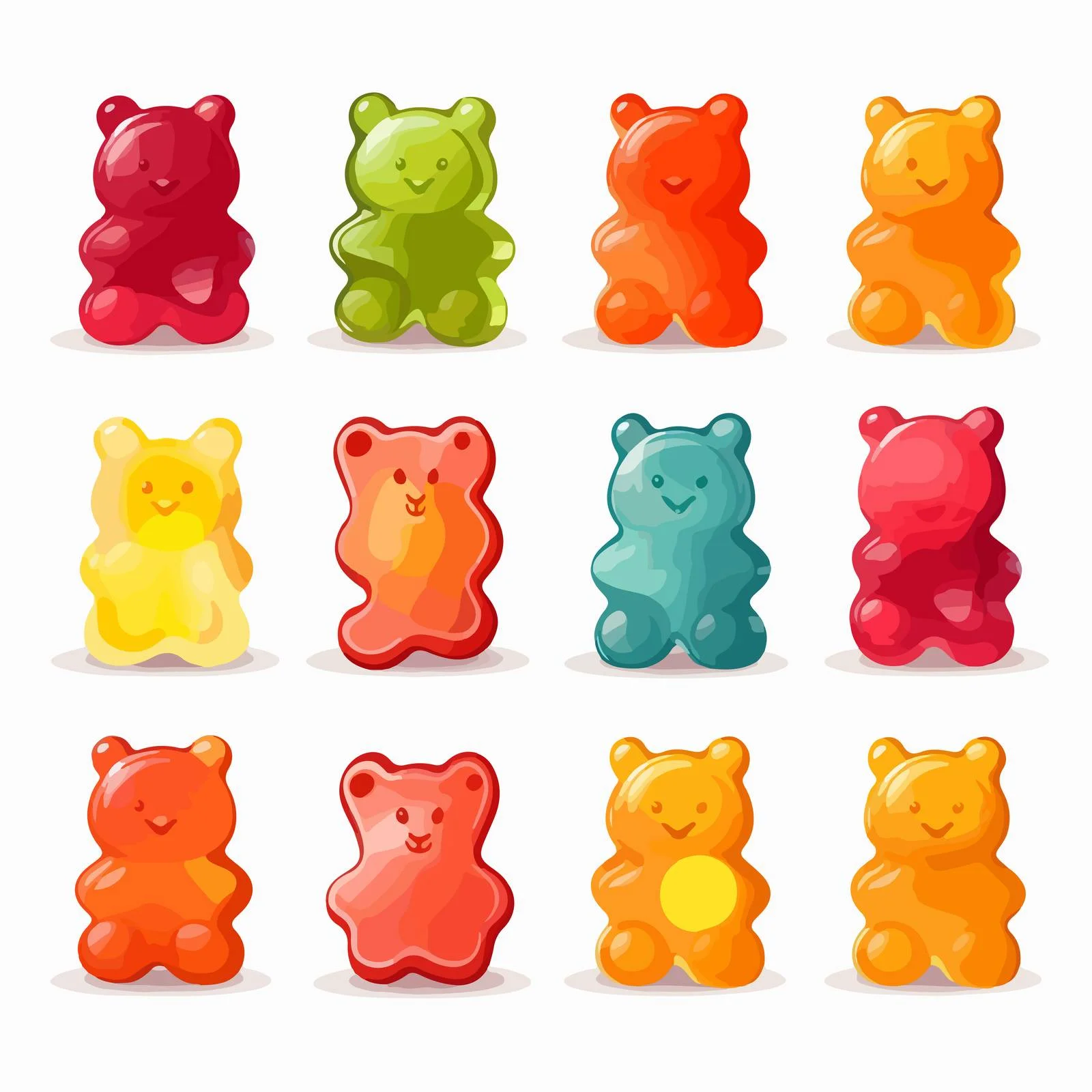 Assorted Gummy Candy Collection on Display — free download from Dotvec