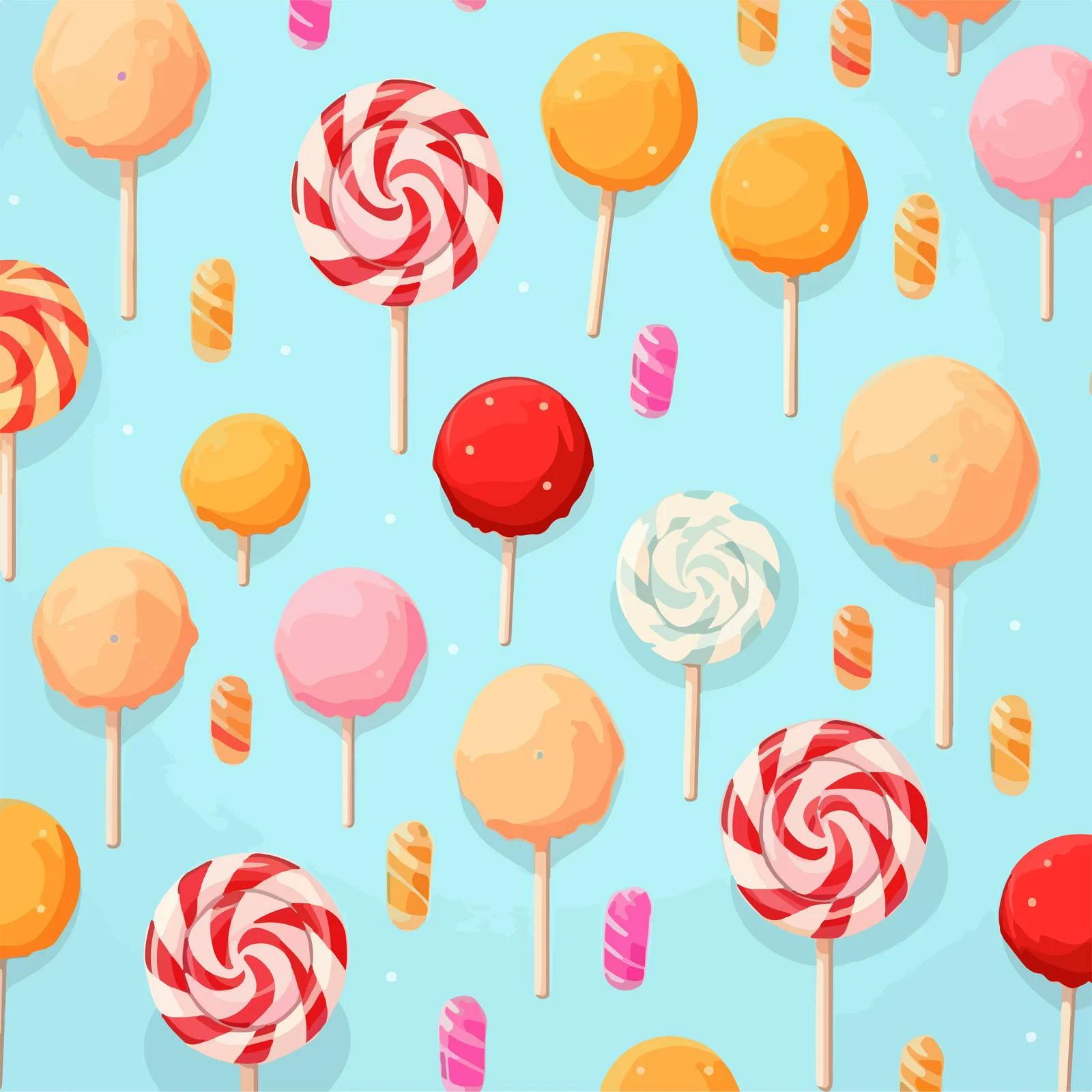Whimsical Candy Pattern on Seamless Background — free download from Dotvec