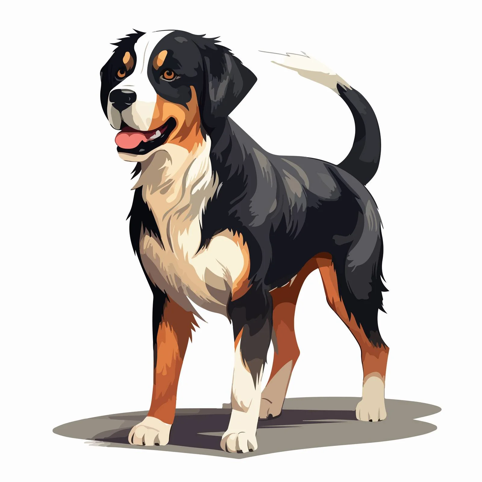 Majestic Sennenhund Swiss Mountain Dog — free download from Dotvec