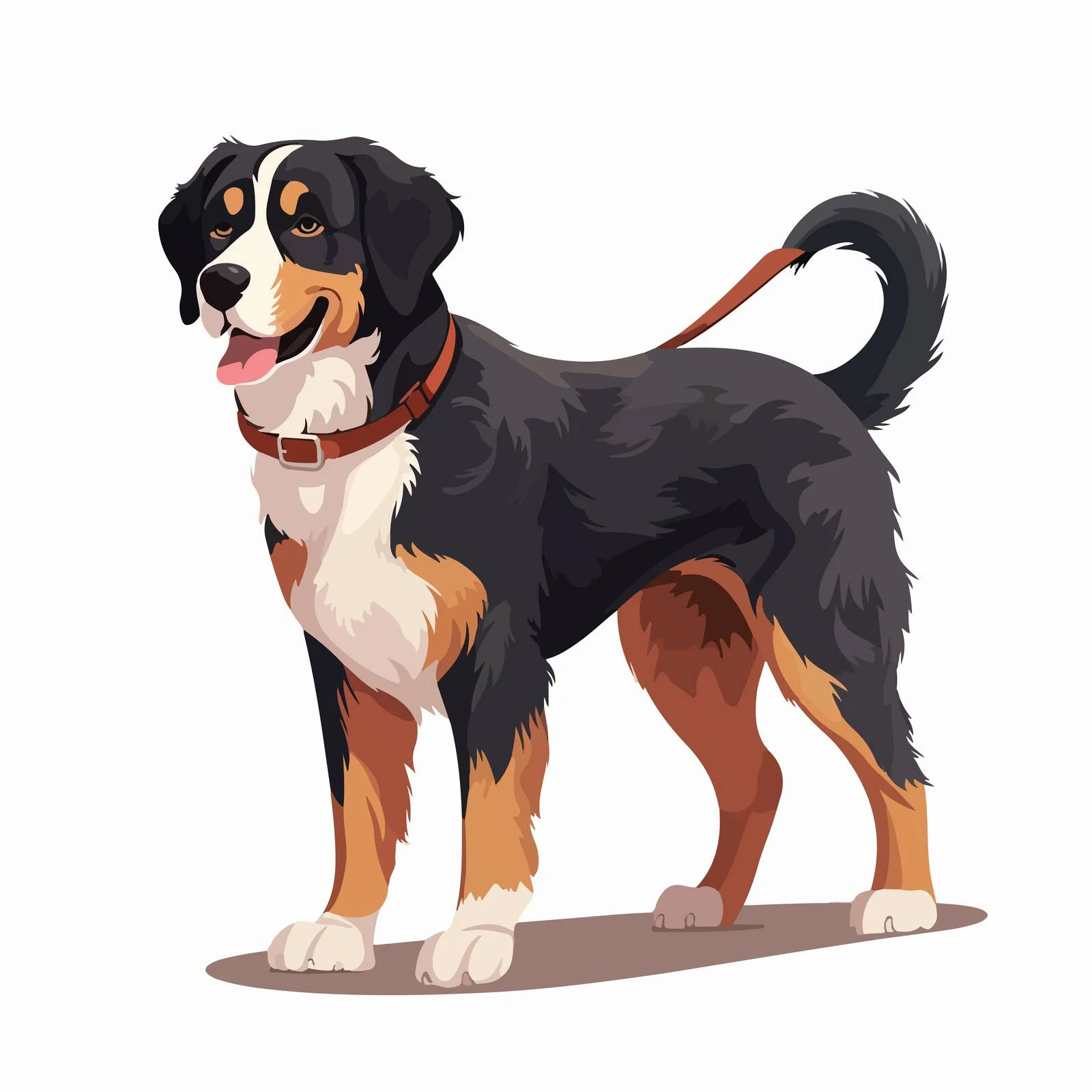 Majestic Sennenhund Swiss Mountain Dog Portrait — free download from Dotvec
