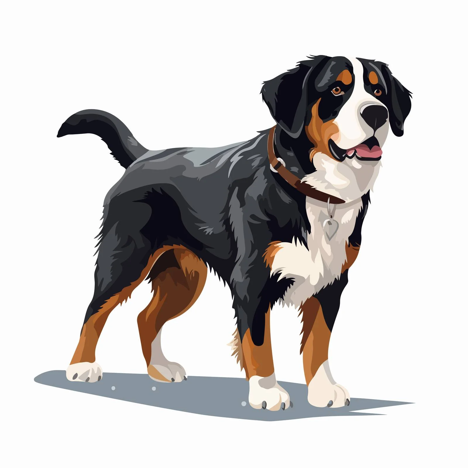 Majestic Swiss Mountain Dog Sennenhund Portrait — free download from Dotvec