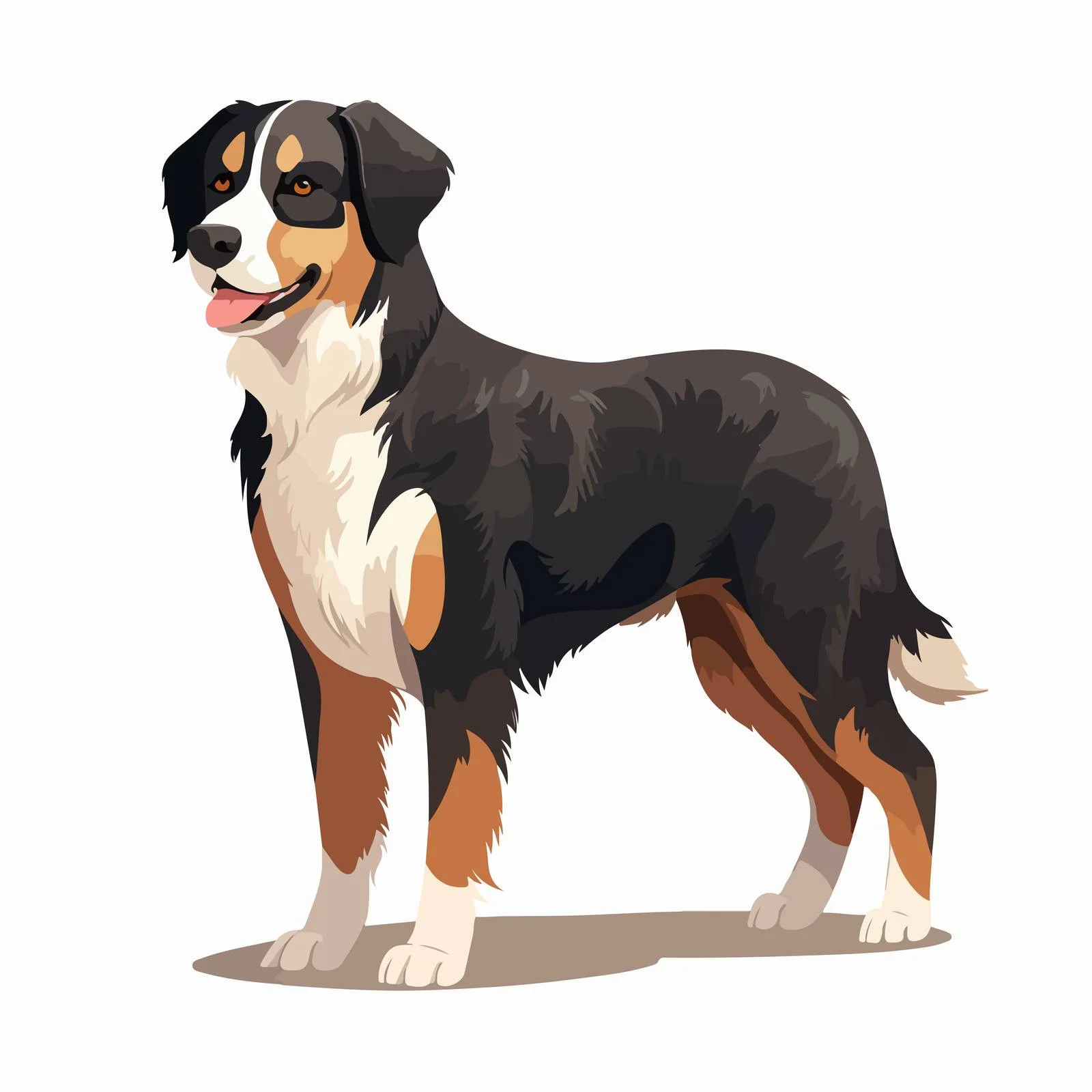 Majestic Sennenhund Swiss Mountain Dog Portrait – free iss image from Dotvec