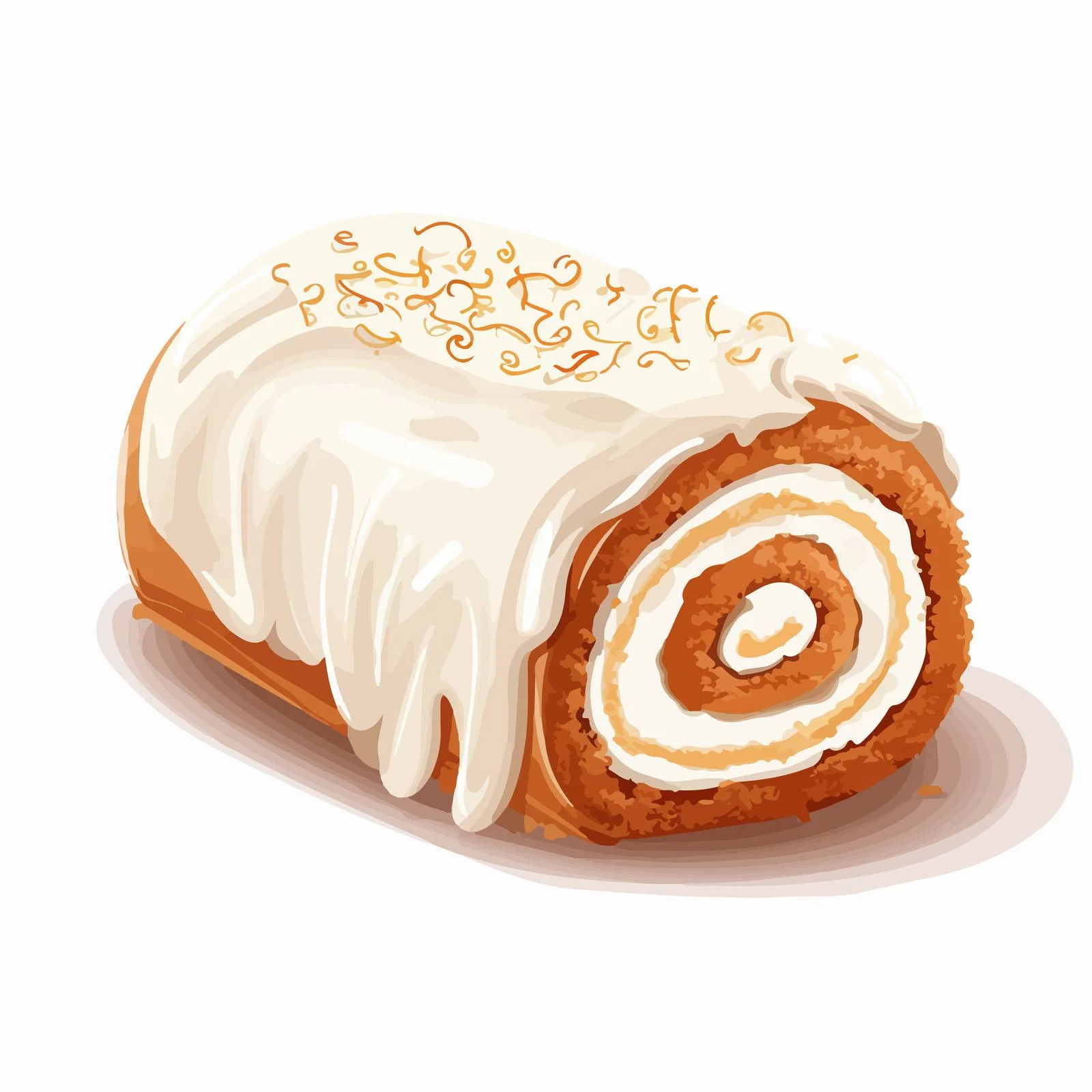 Elegant Vanilla Swiss Roll Cake Dessert — free download from Dotvec