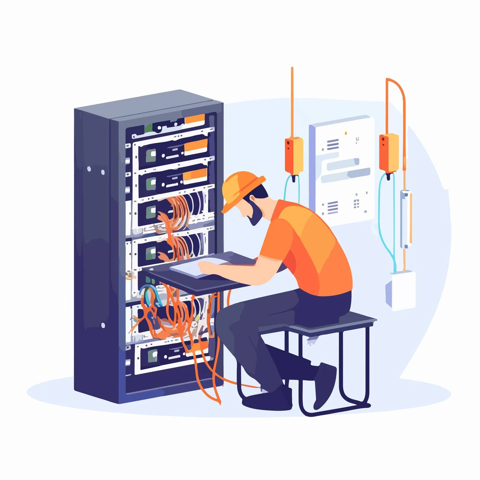 Network System Administrator Optimizing Internet Connectivity — free download from Dotvec