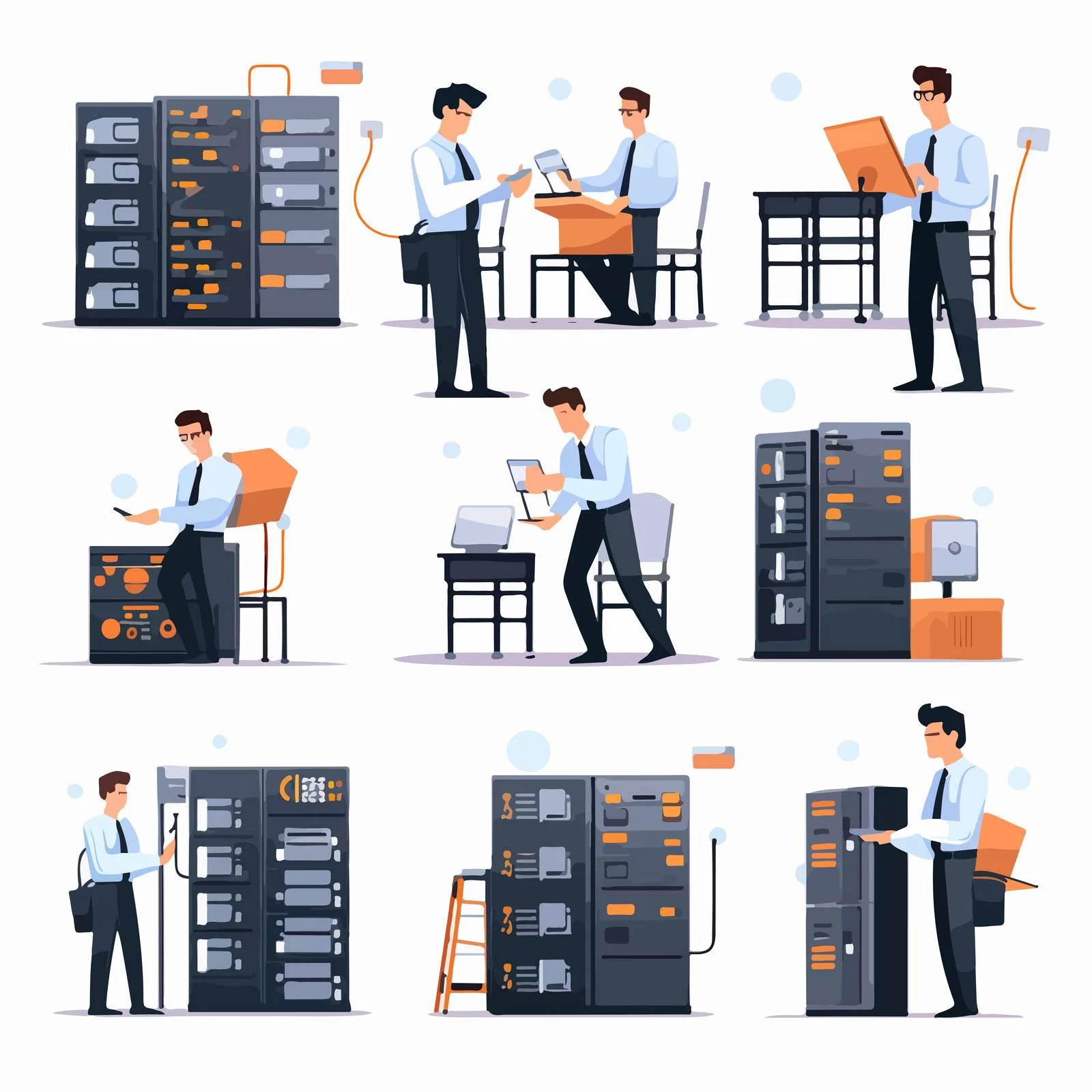 Professional System Administrator Vector Graphics Collection — free download from Dotvec