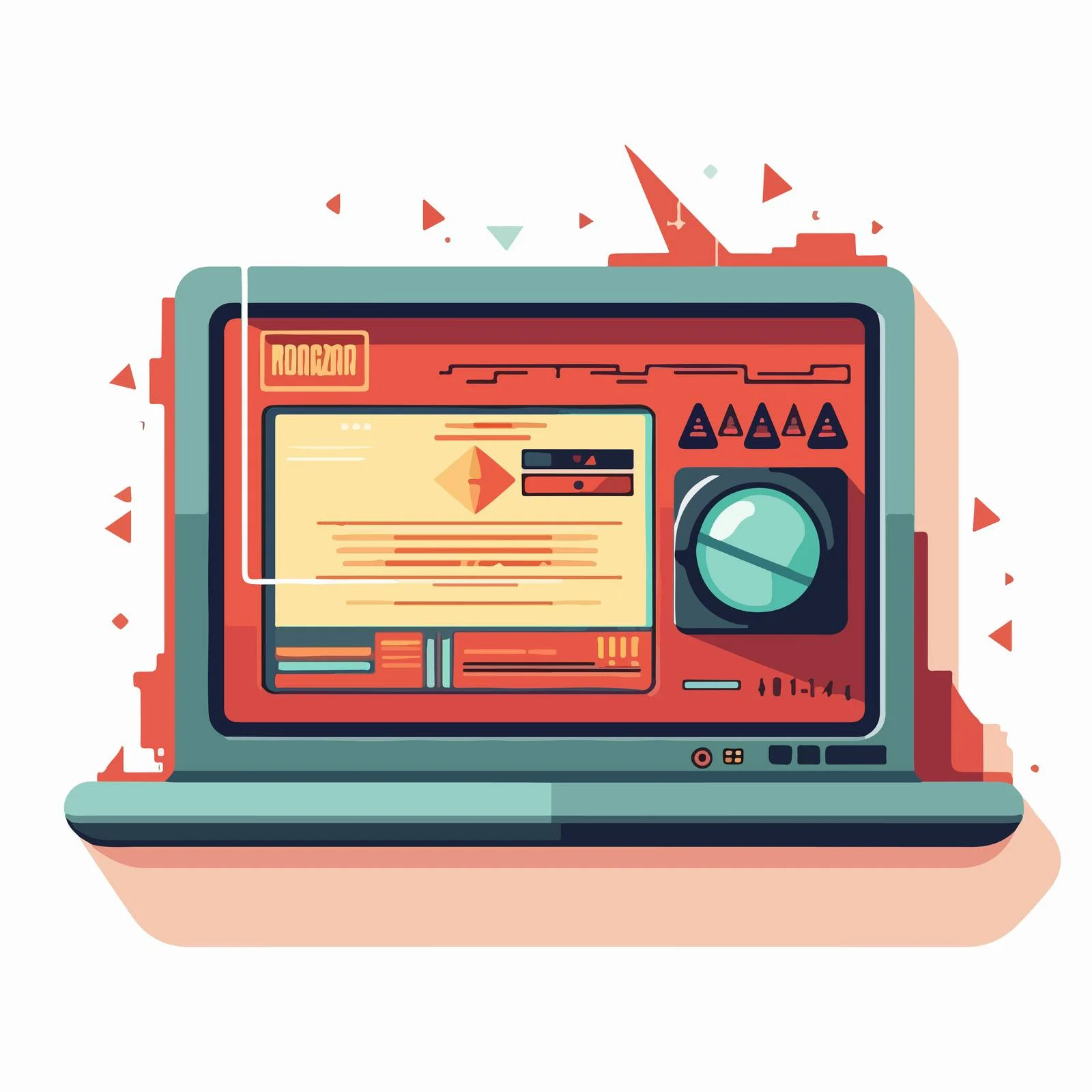 Error Notification Dialog Window Interface Design — free download from Dotvec