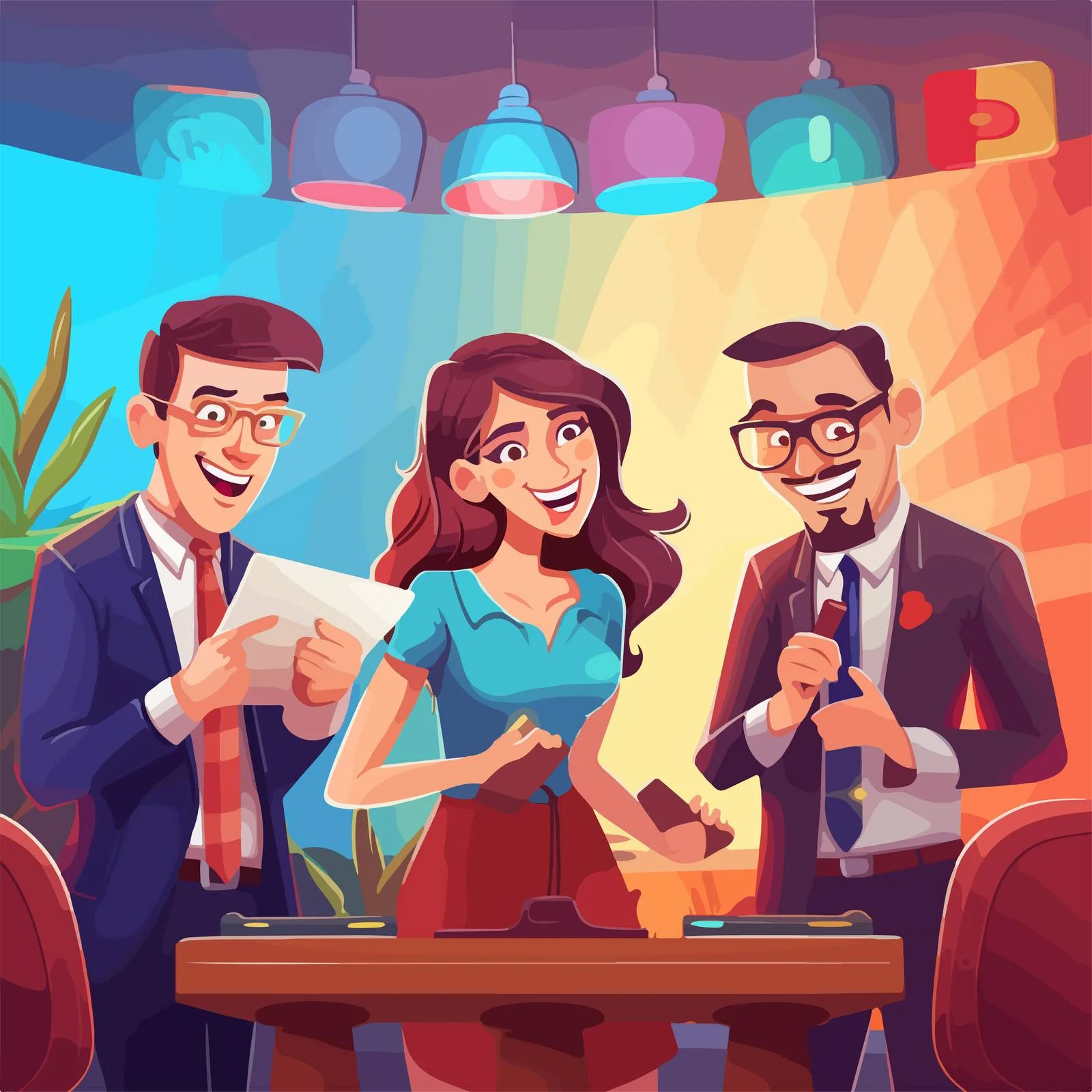 Interactive TV Game Show with Contestants — free download from Dotvec