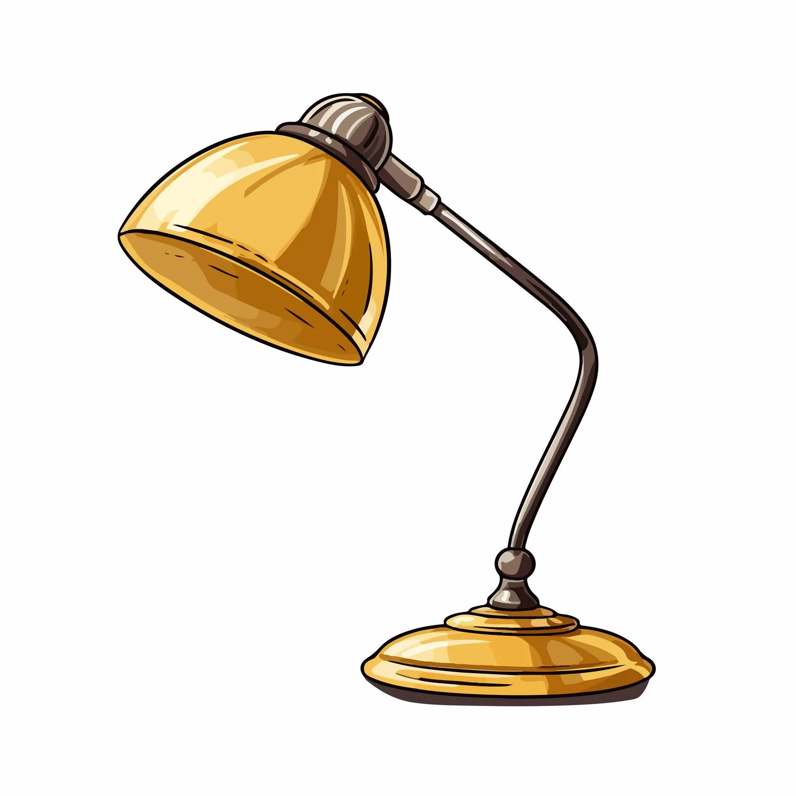 Hand-drawn Table Lamp in Workplace Setting — free download from Dotvec