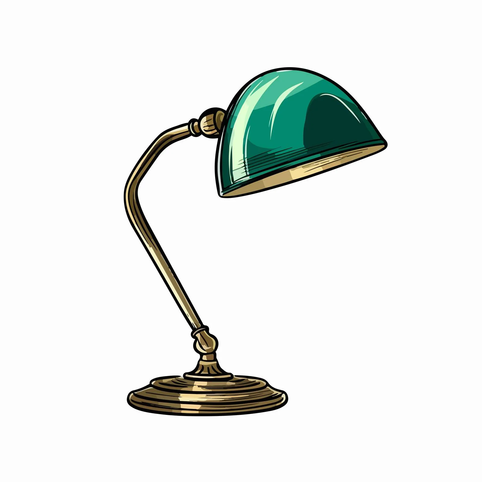 Hand-Drawn Table Lamp Vector Illustration — free download from Dotvec