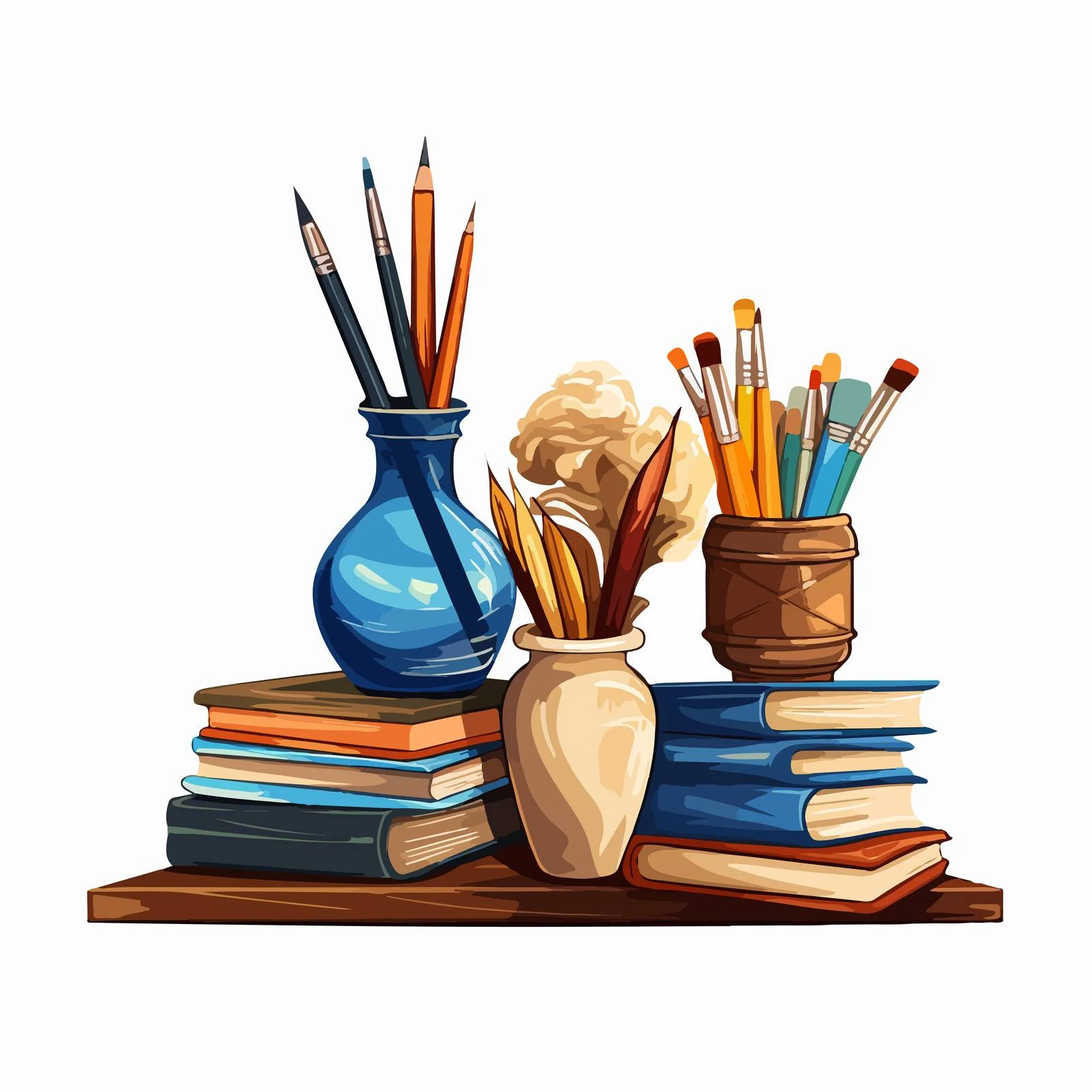 Desk Organizer with Table Lamp for Artist — free download from Dotvec