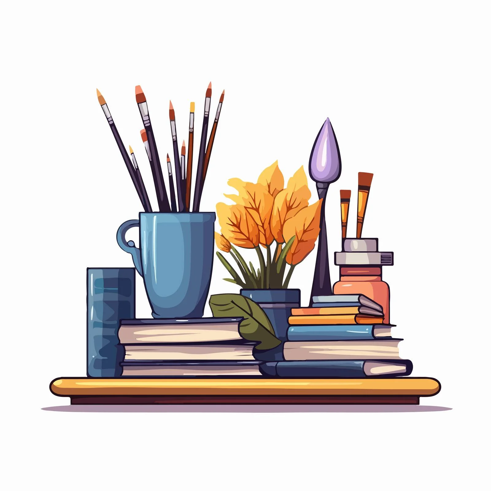 Desk Organizer with Lamp and Hand Model — free download from Dotvec