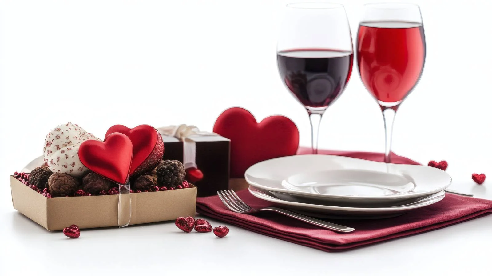Elegant Valentine's Day Table Setting Display — free download from Dotvec