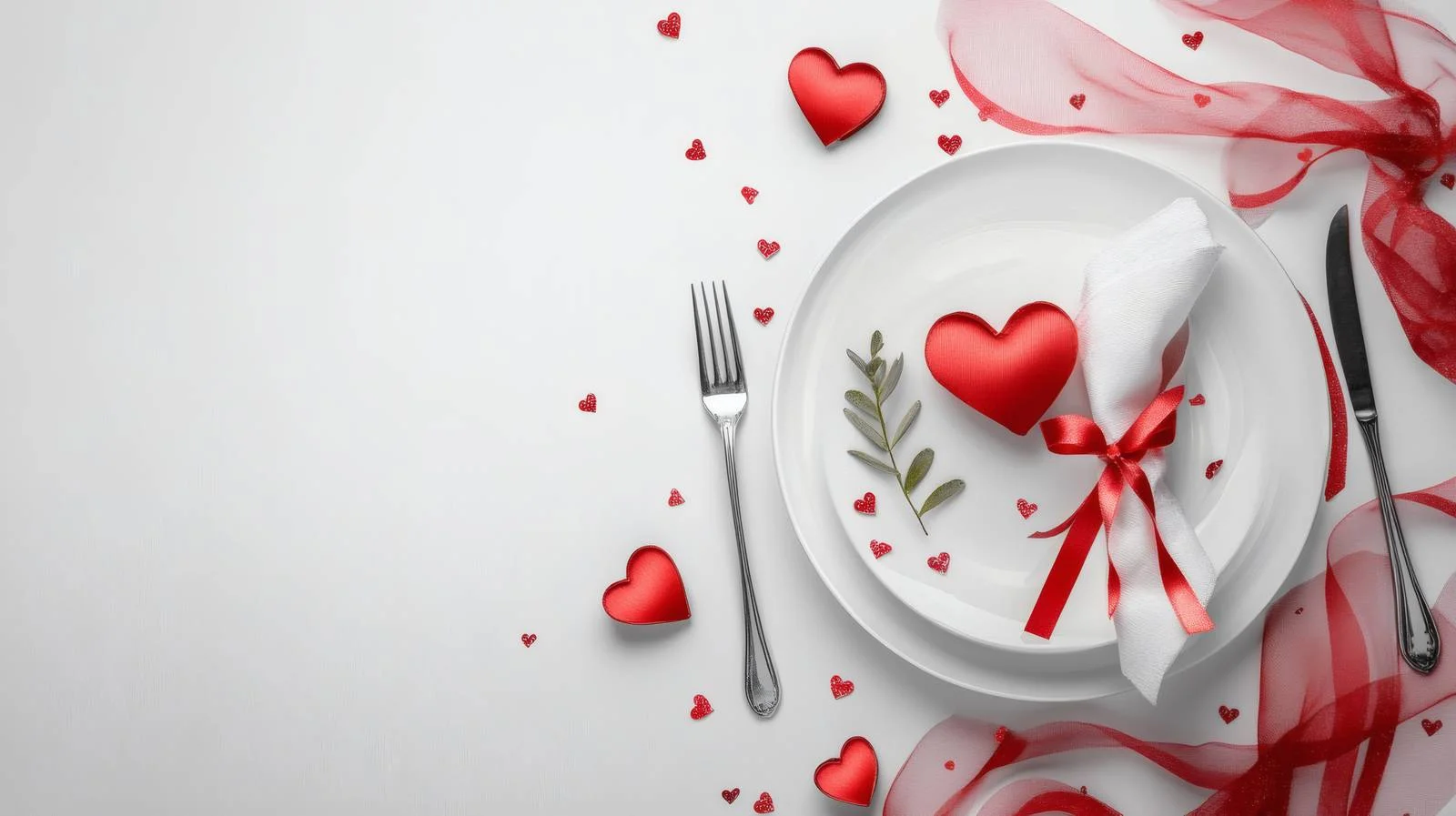 Elegant Valentine's Day Table Setting Design — free download from Dotvec