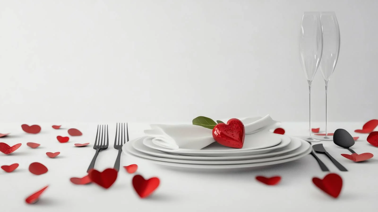 Romantic Valentine's Day Table Setting Display — free download from Dotvec