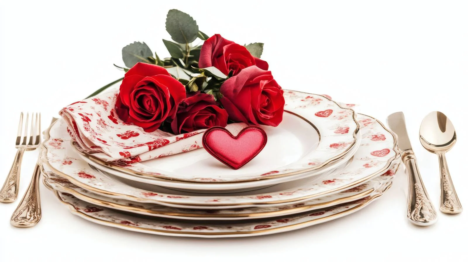 Elegant Valentine's Day Table Setting Design — free download from Dotvec