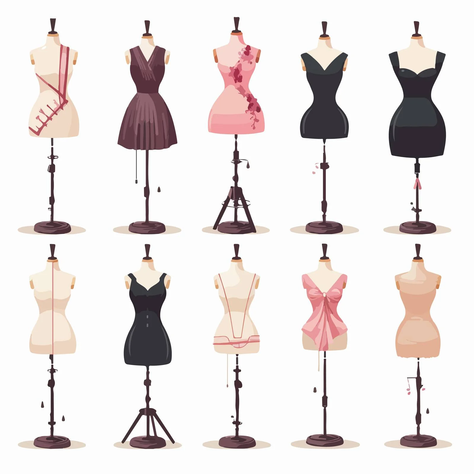 Tailoring mannequins for women's clothing design — free download from Dotvec
