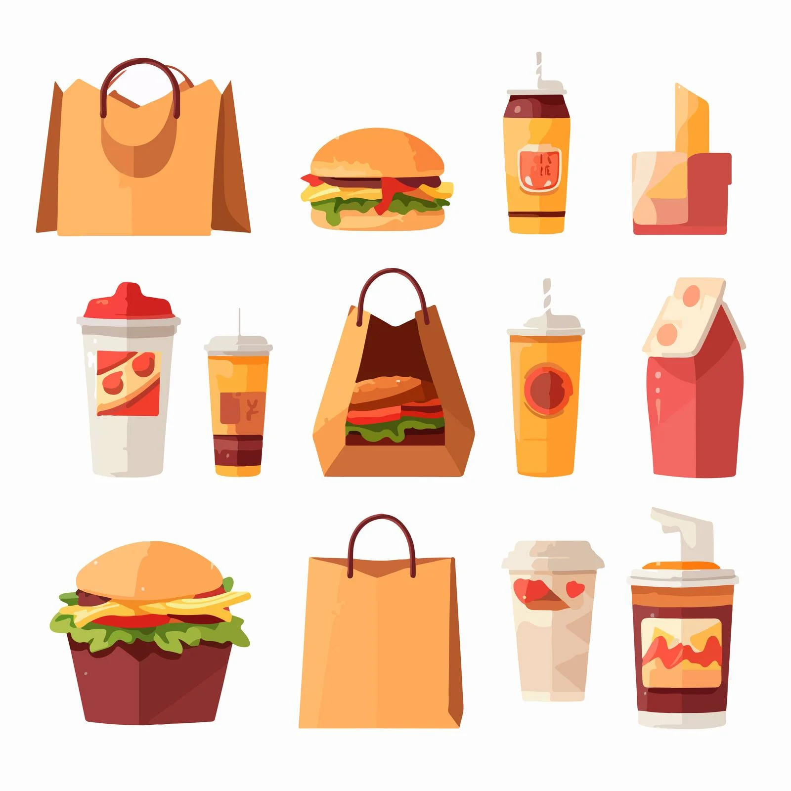 Delicious Takeaway Pizza and Sandwich Lunch — free download from Dotvec