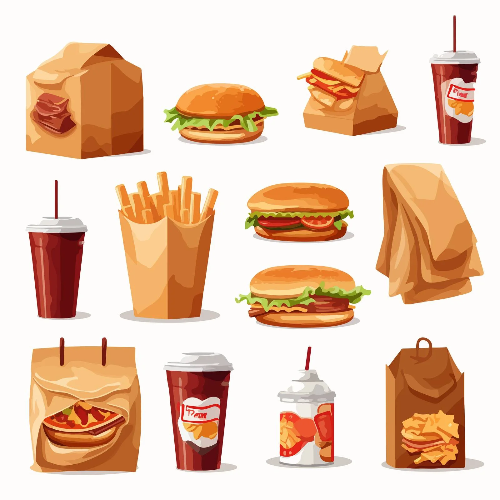 Delicious Takeaway Pizza and Sandwich Lunch — free download from Dotvec