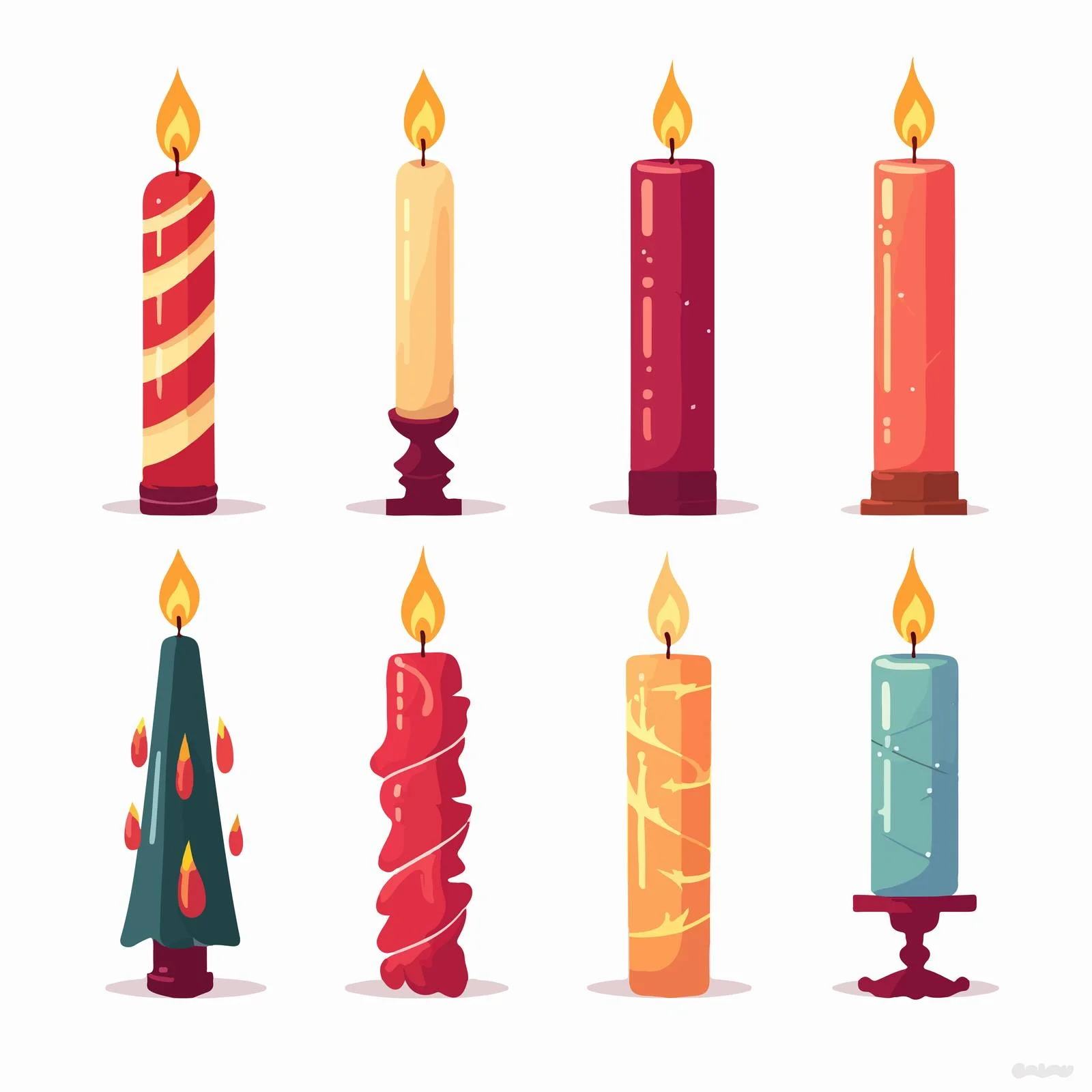 Sophisticated Tall Cylinder Candles on Candlesticks — free download from Dotvec